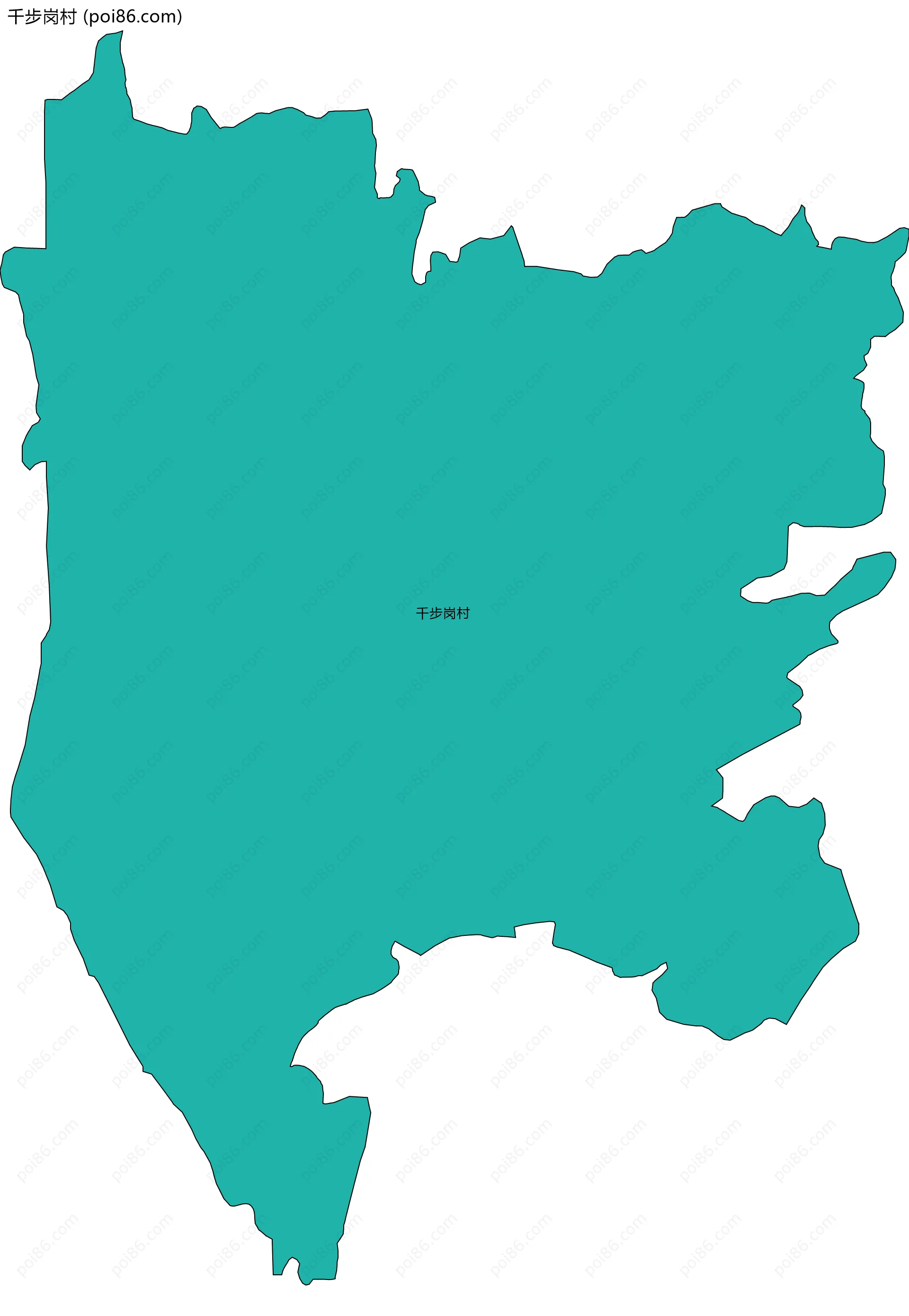 千步岗村边界地图