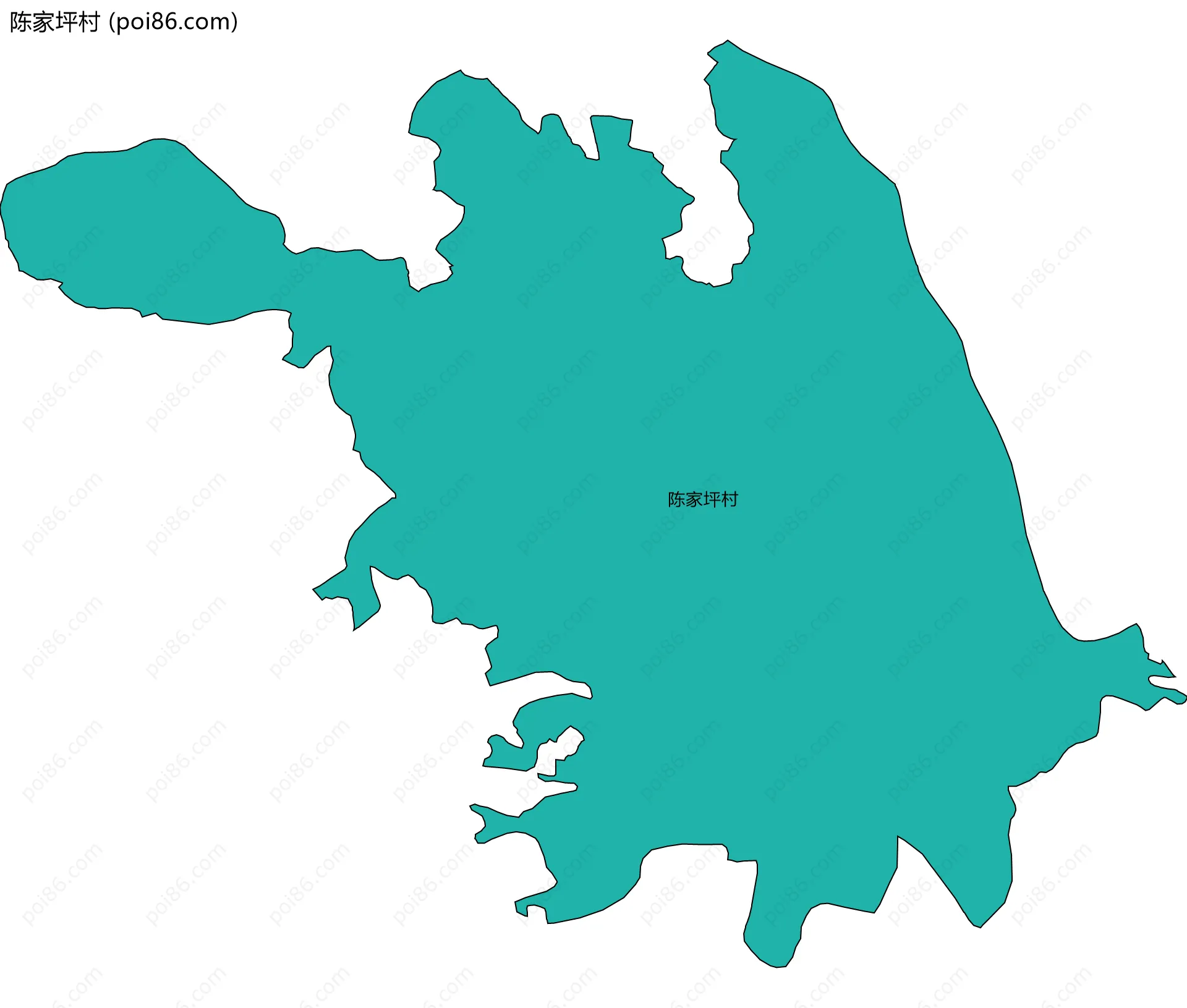 陈家坪村边界地图
