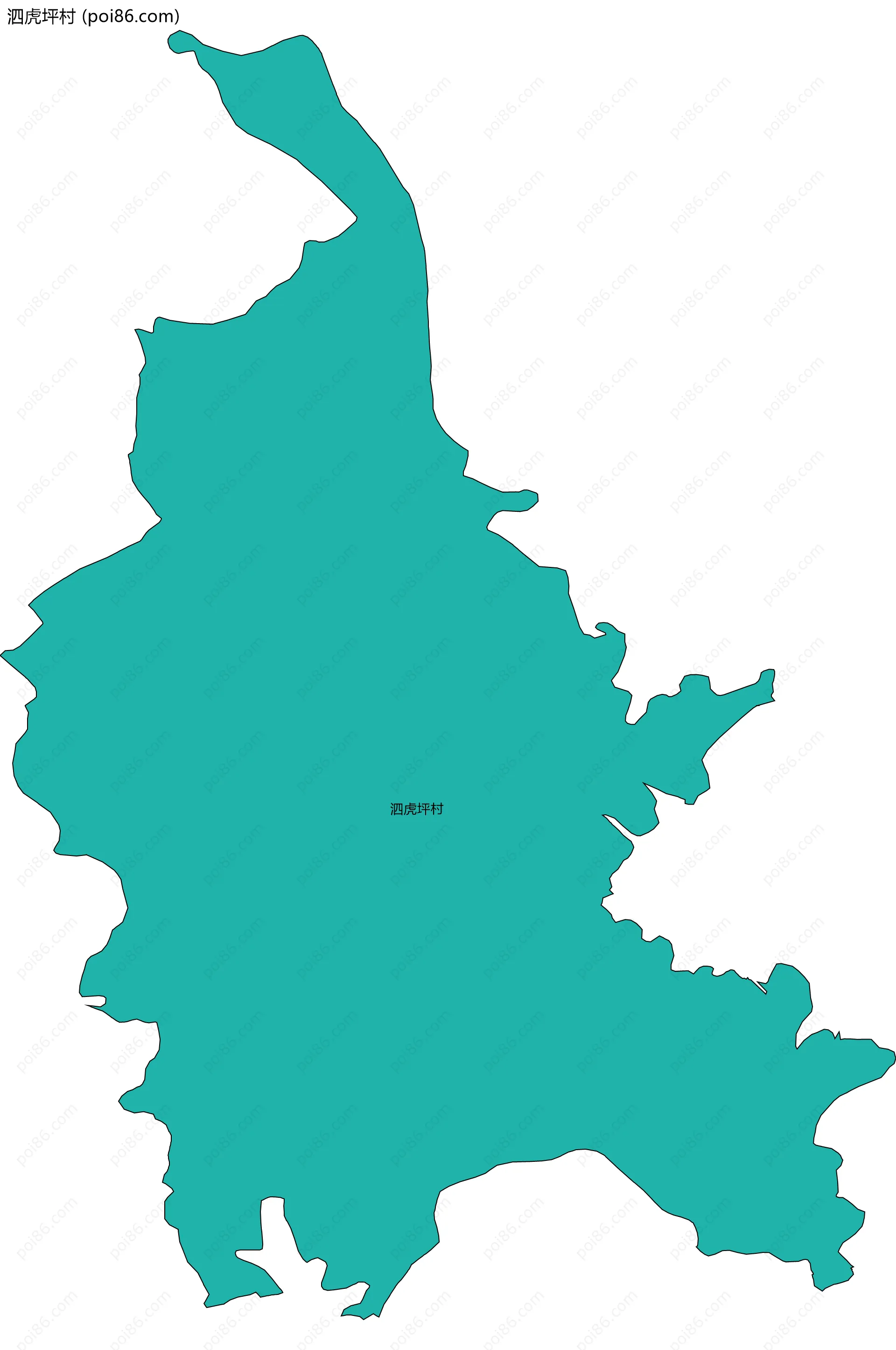 泗虎坪村边界地图