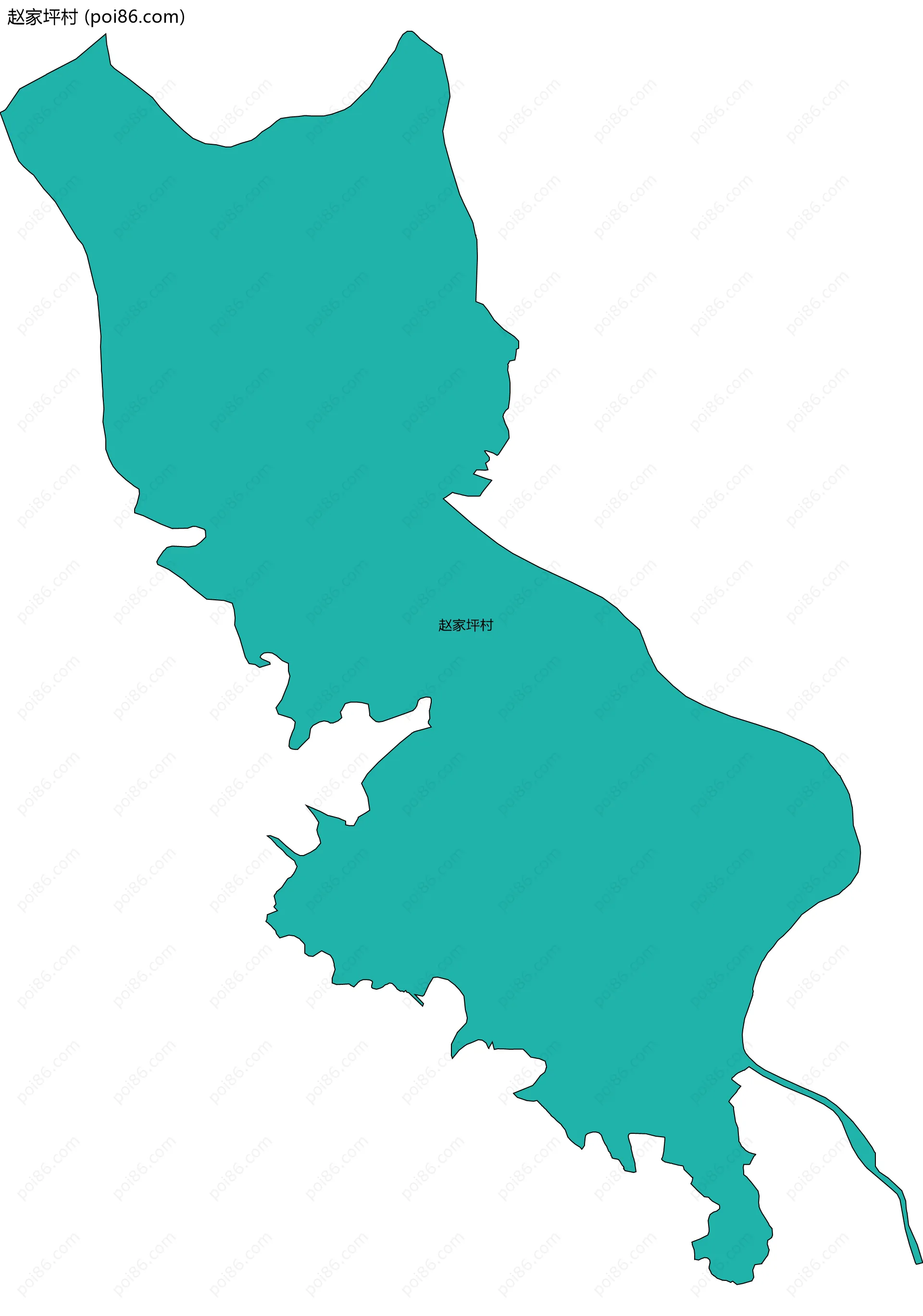 赵家坪村边界地图