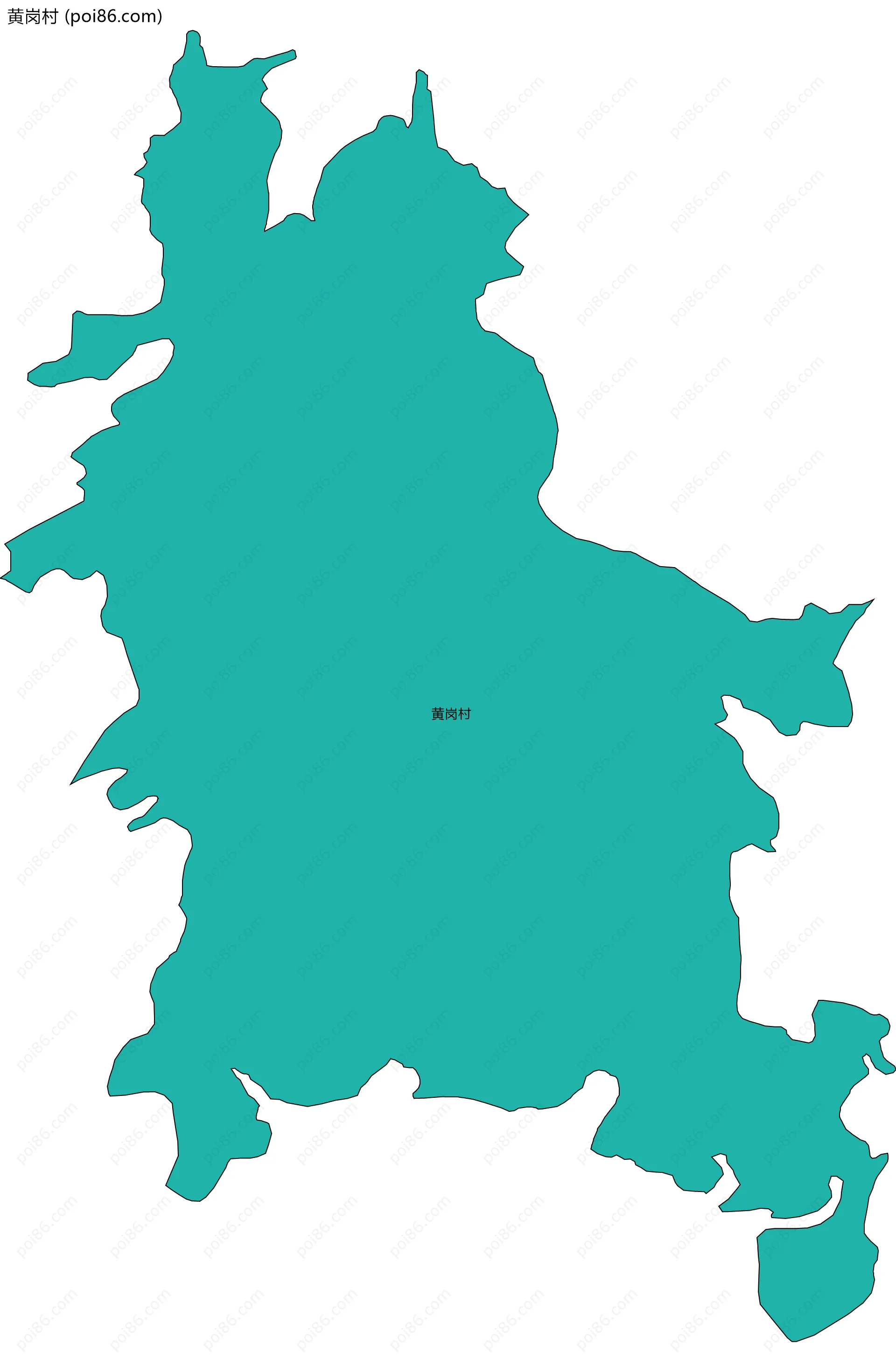 黄岗村边界地图