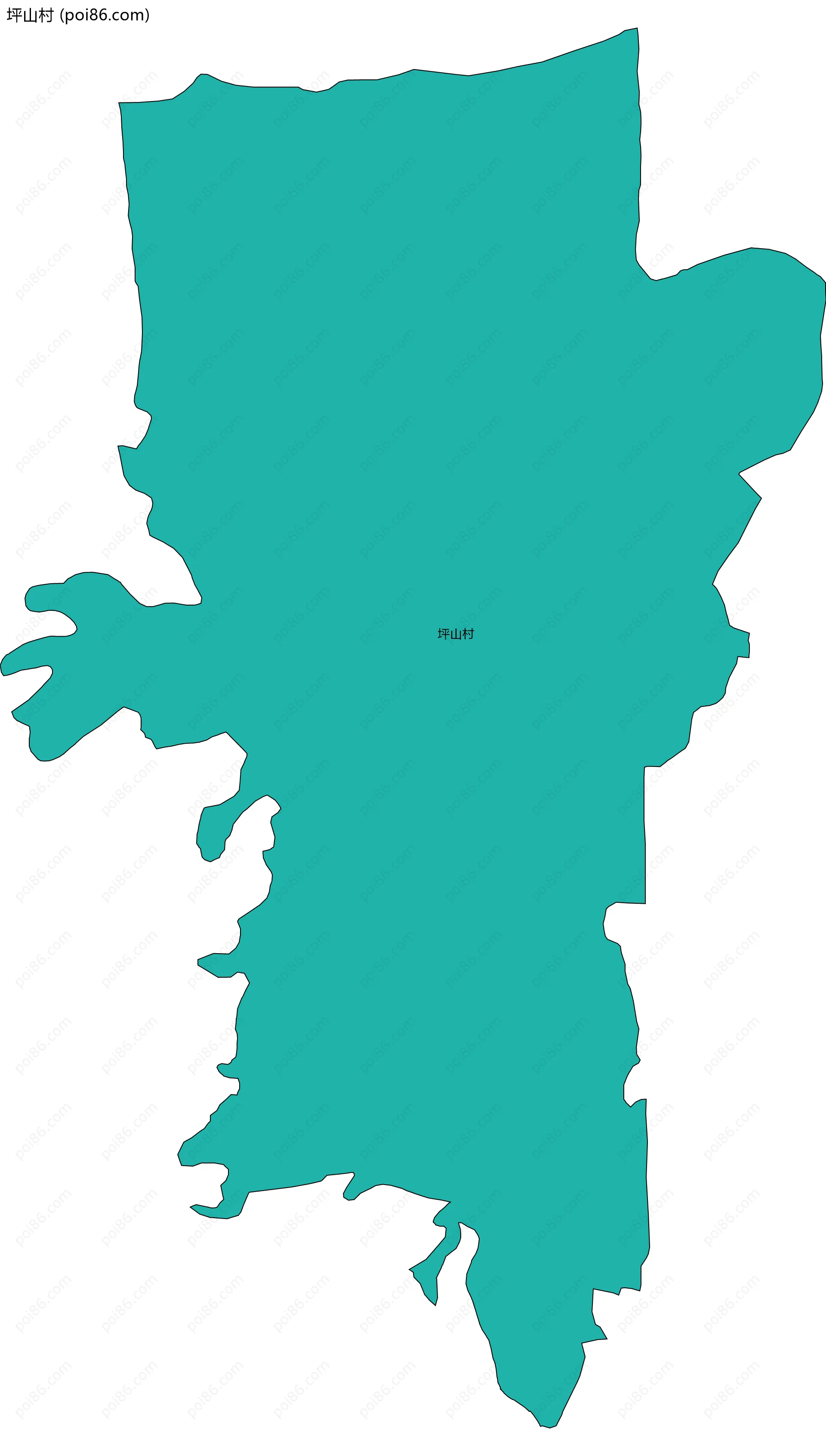 坪山村边界地图