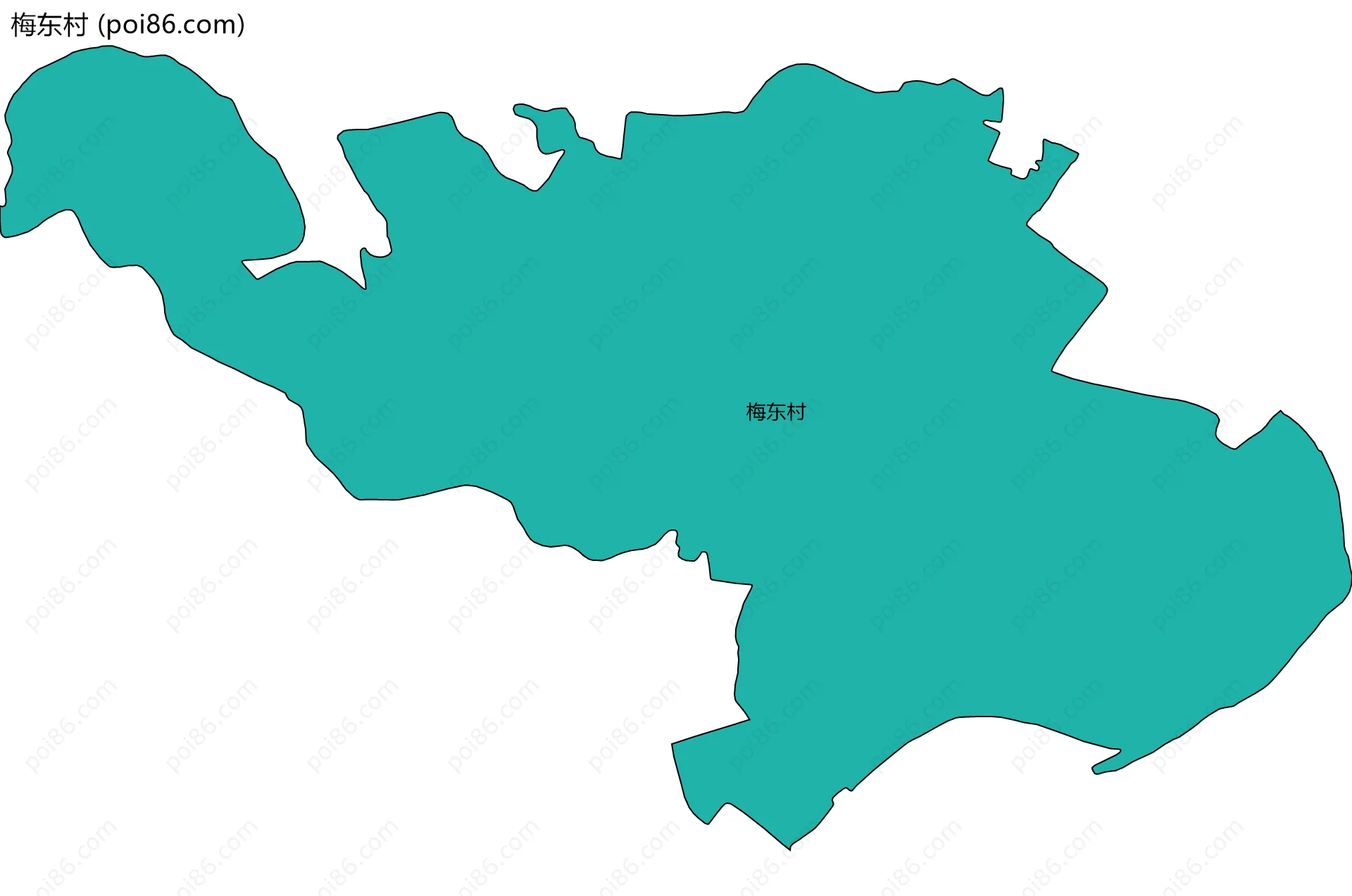 梅东村边界地图