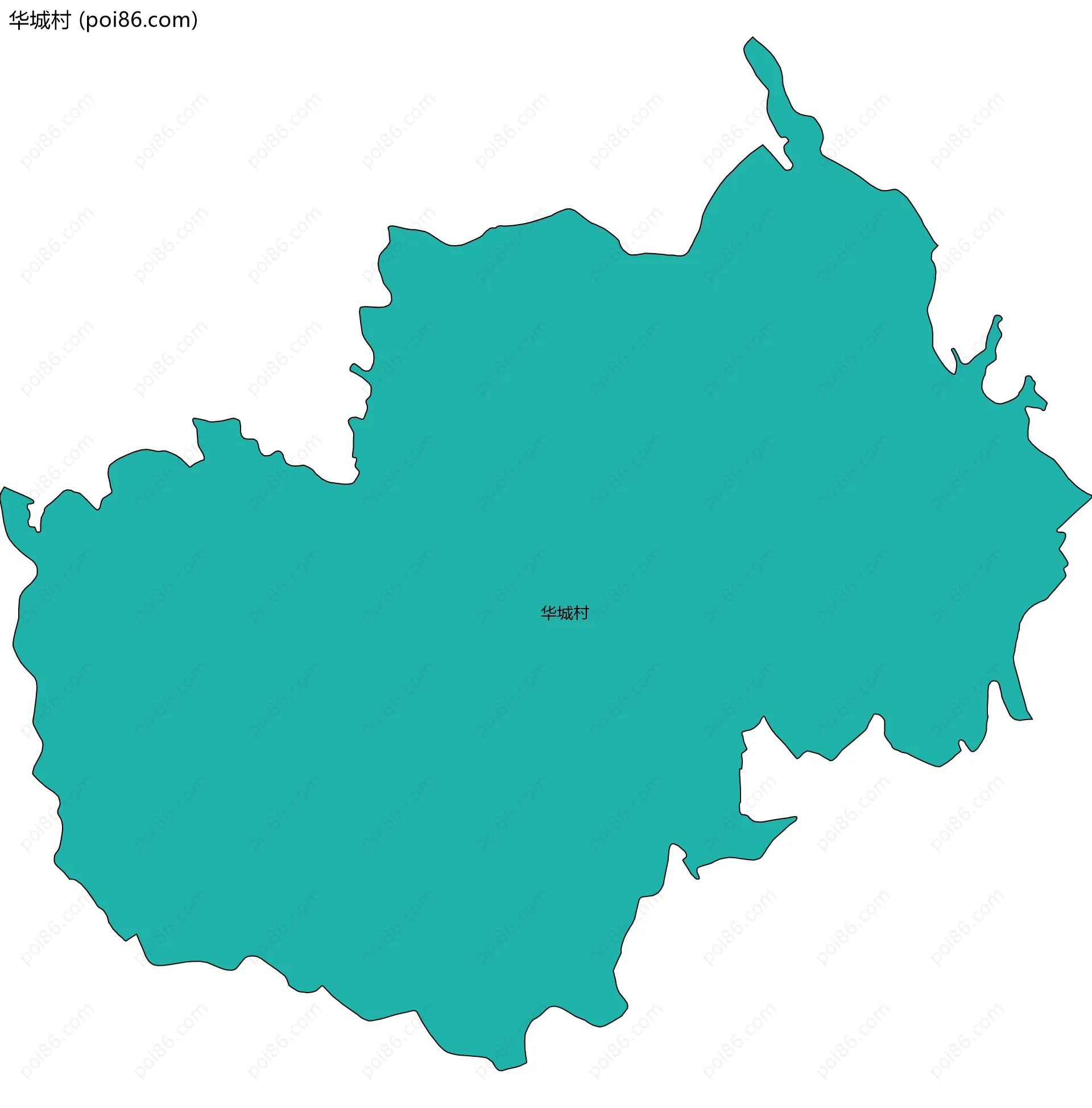 华城村边界地图