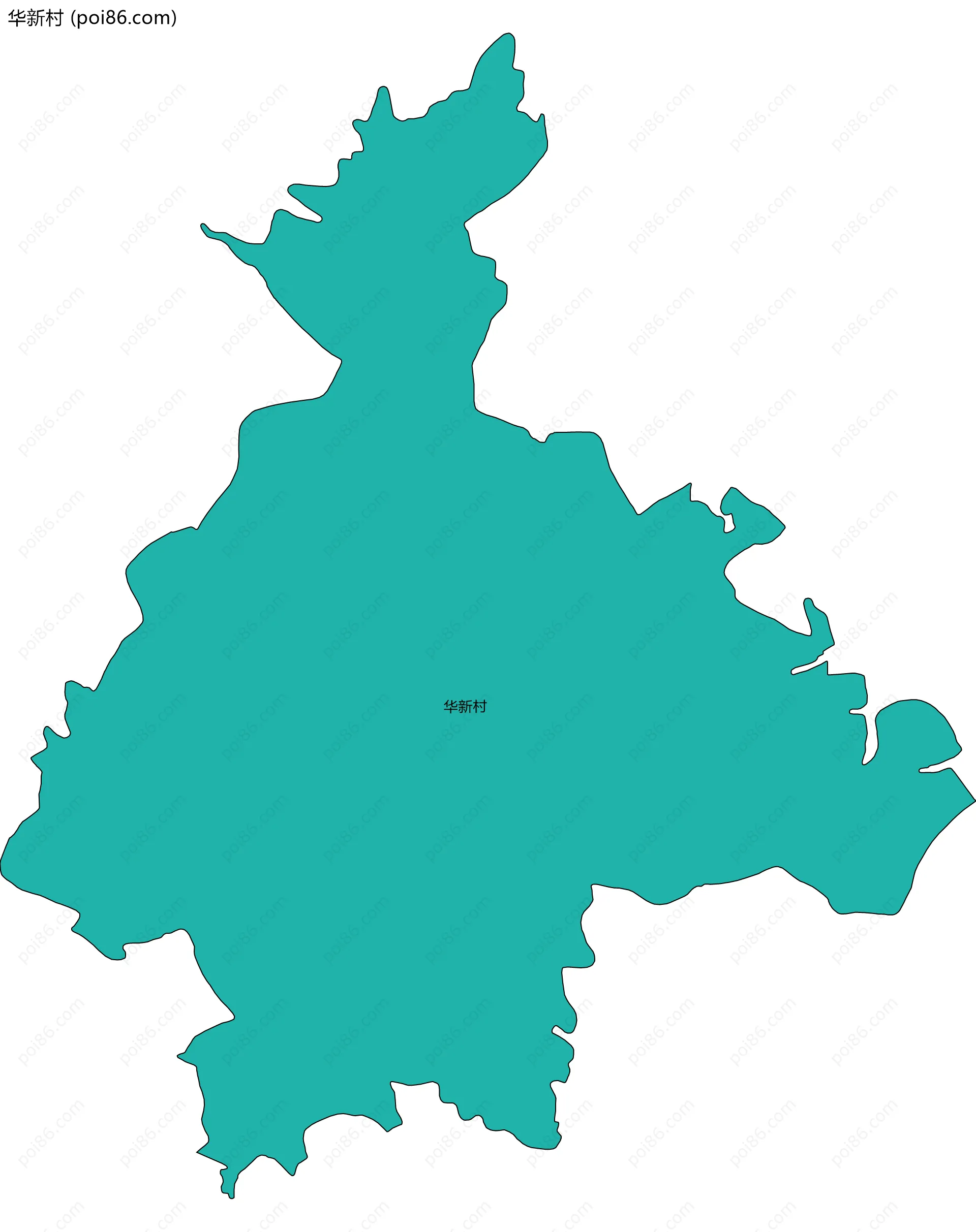 华新村边界地图