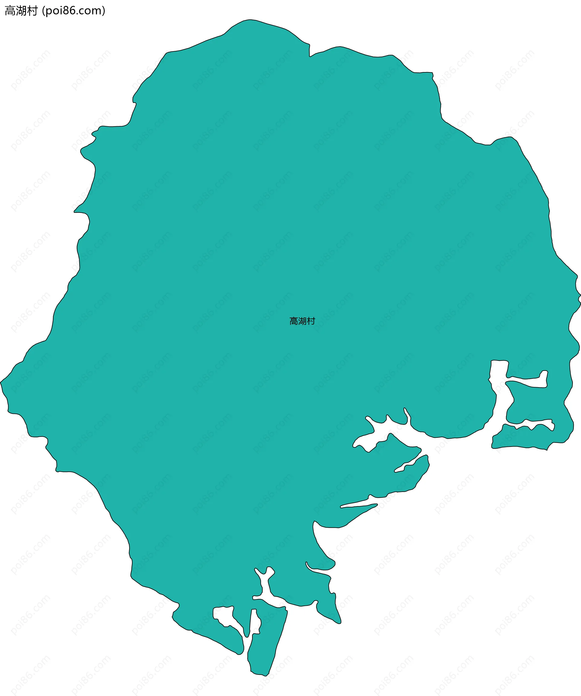 高湖村边界地图