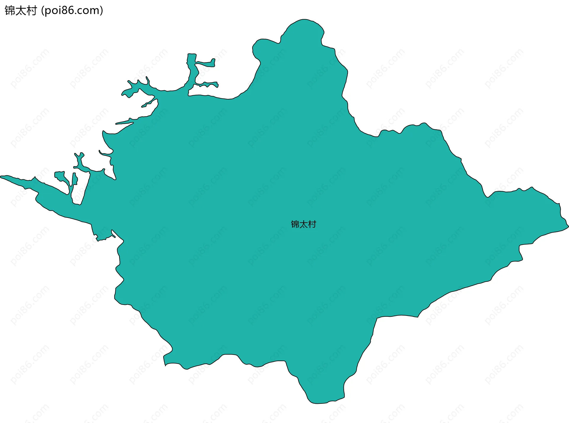 锦太村边界地图