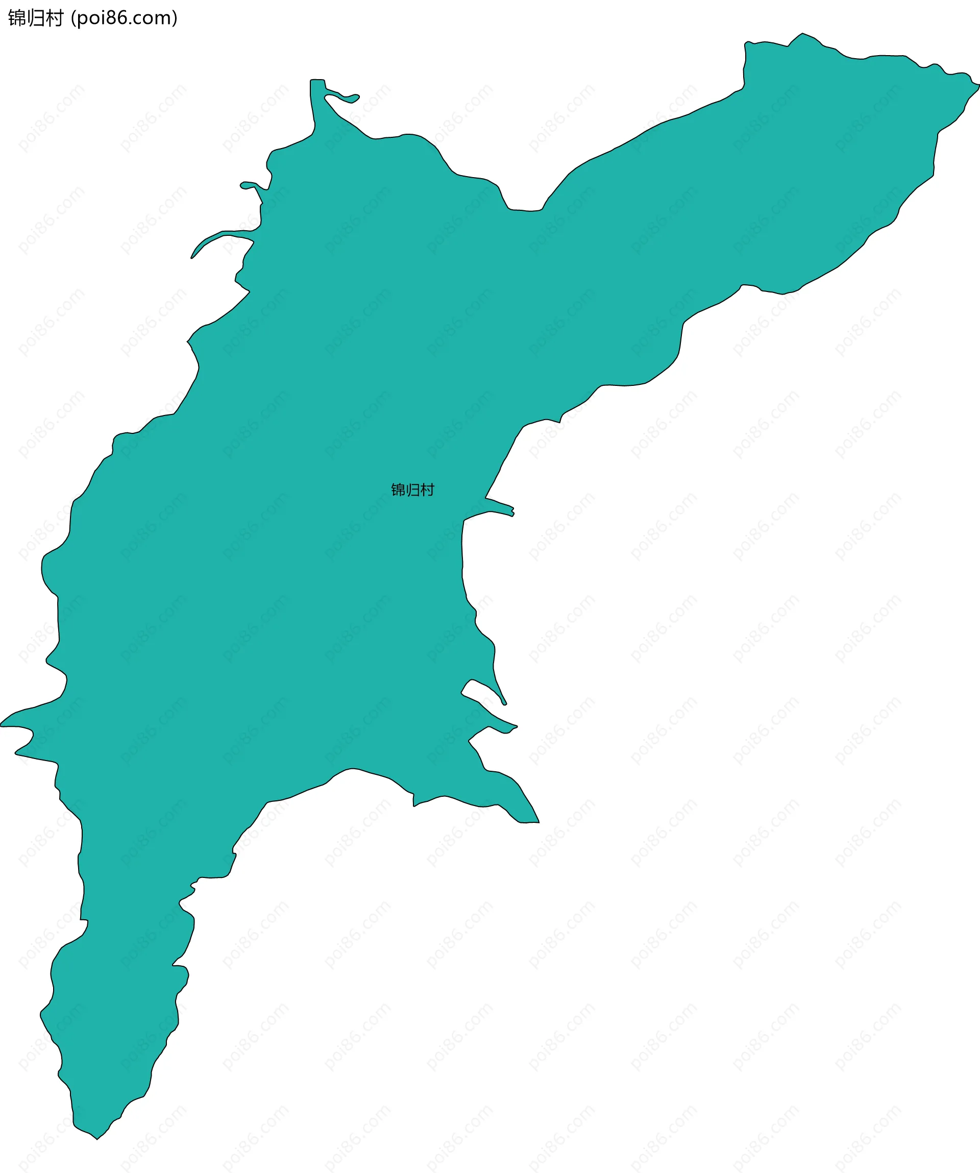 锦归村边界地图