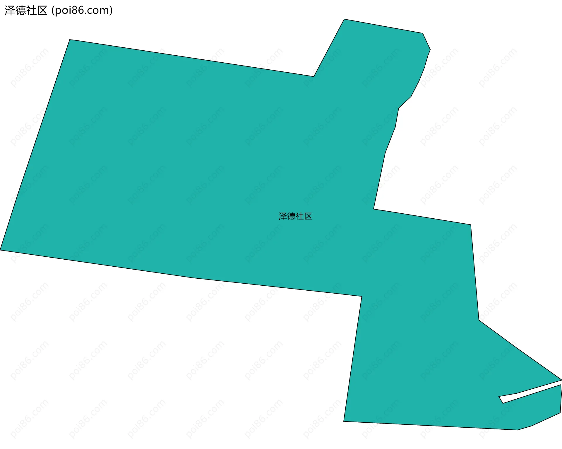 泽德社区边界地图