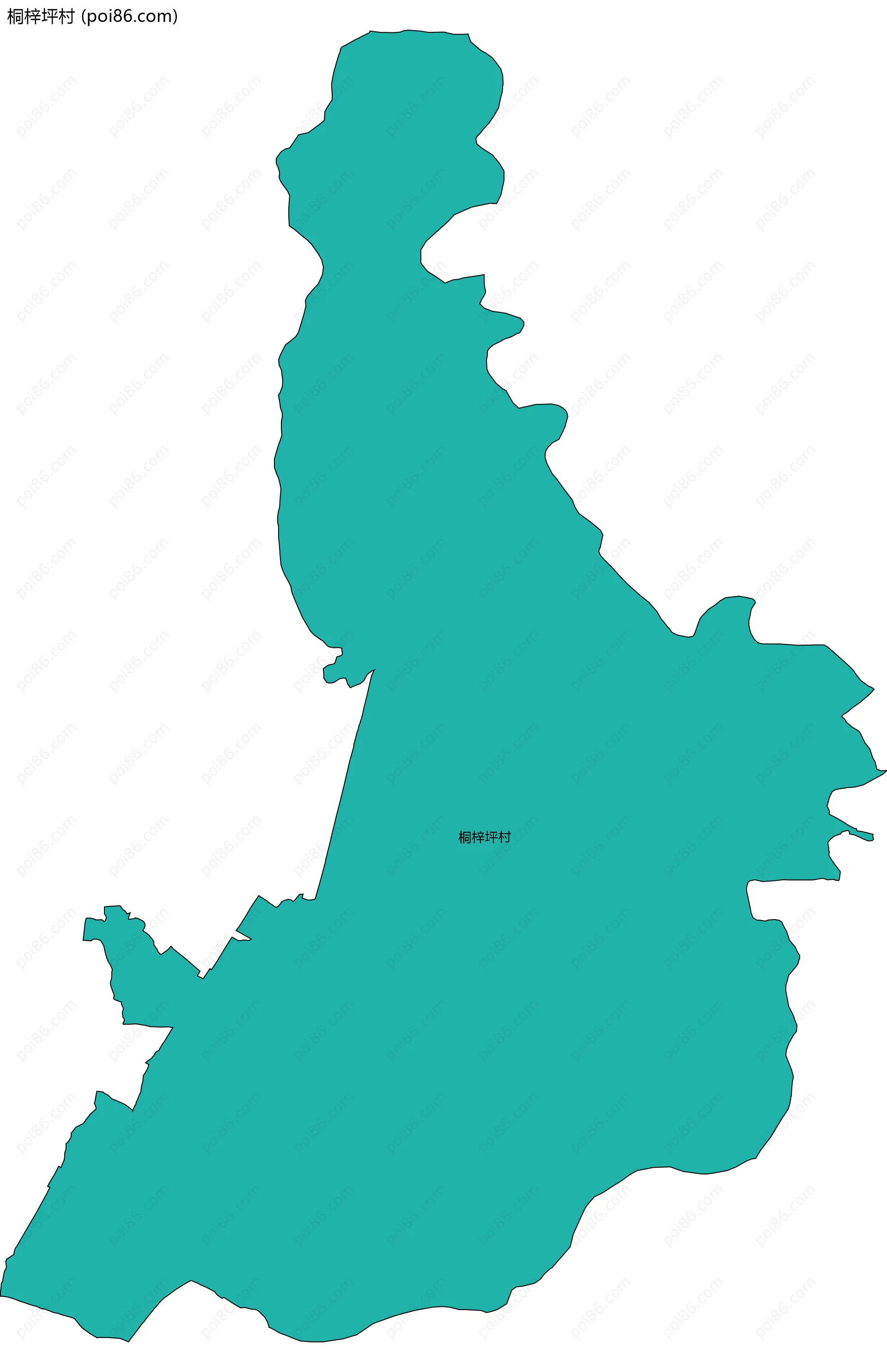 桐梓坪村边界地图