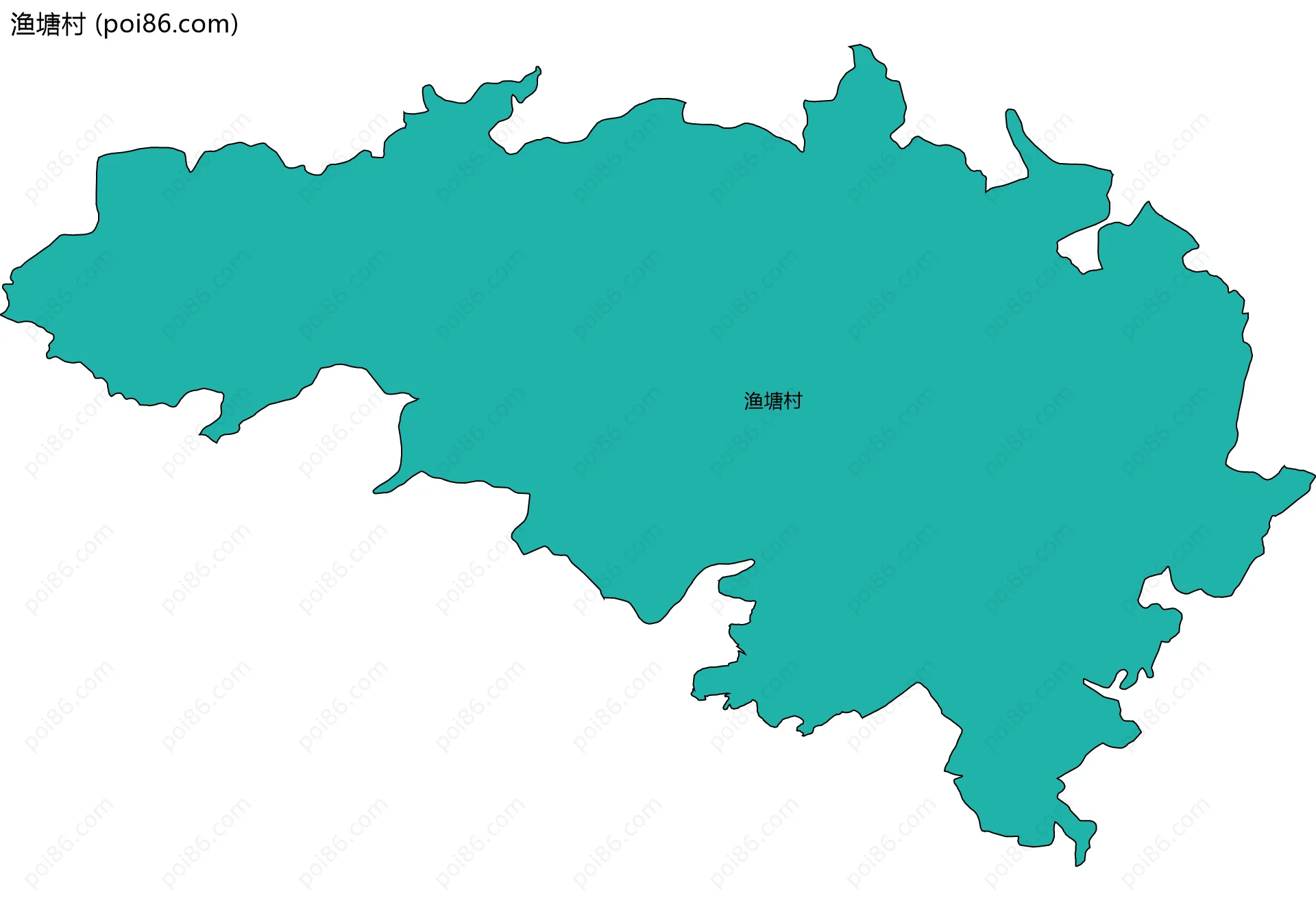 渔塘村边界地图