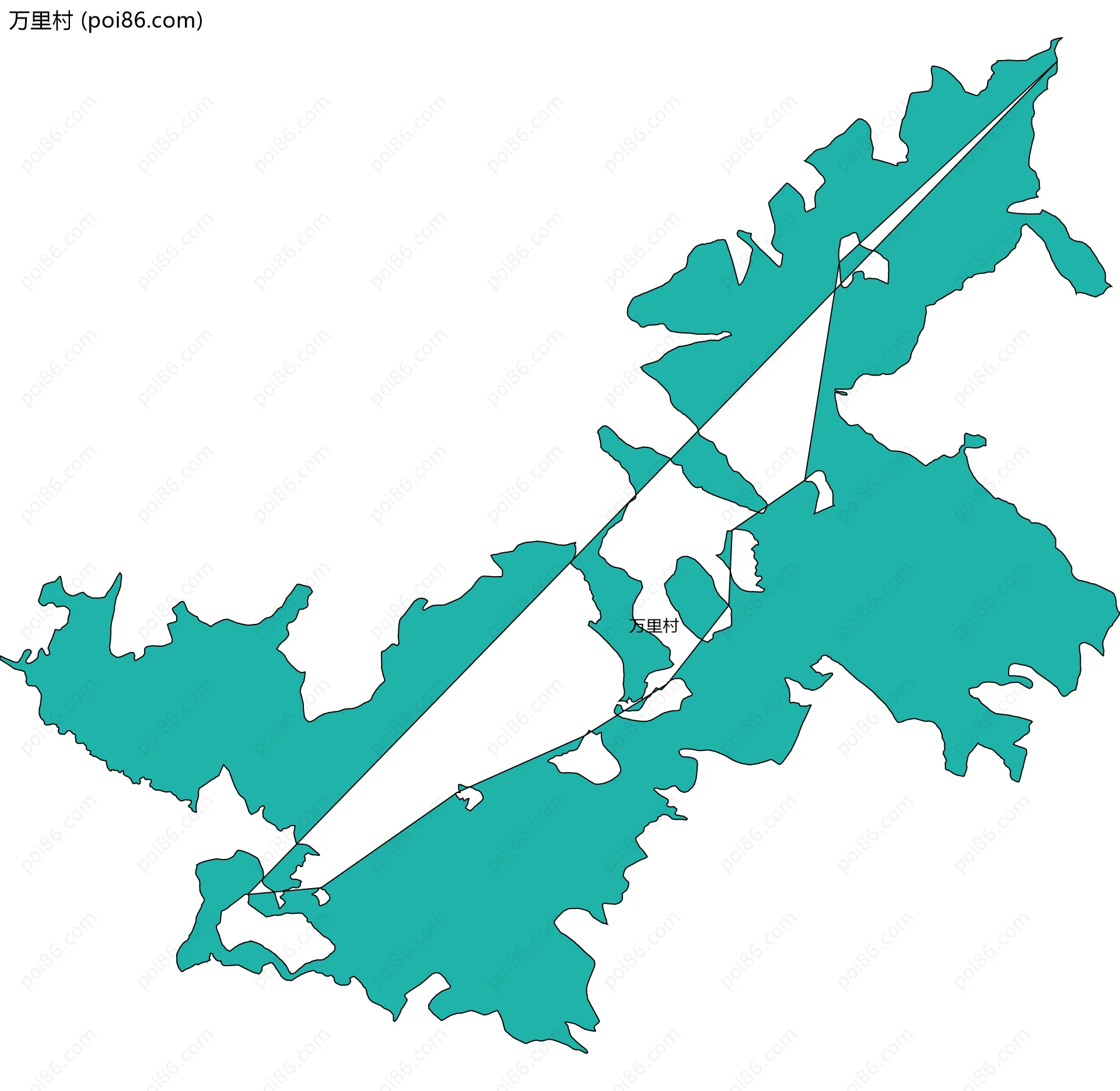 万里村边界地图