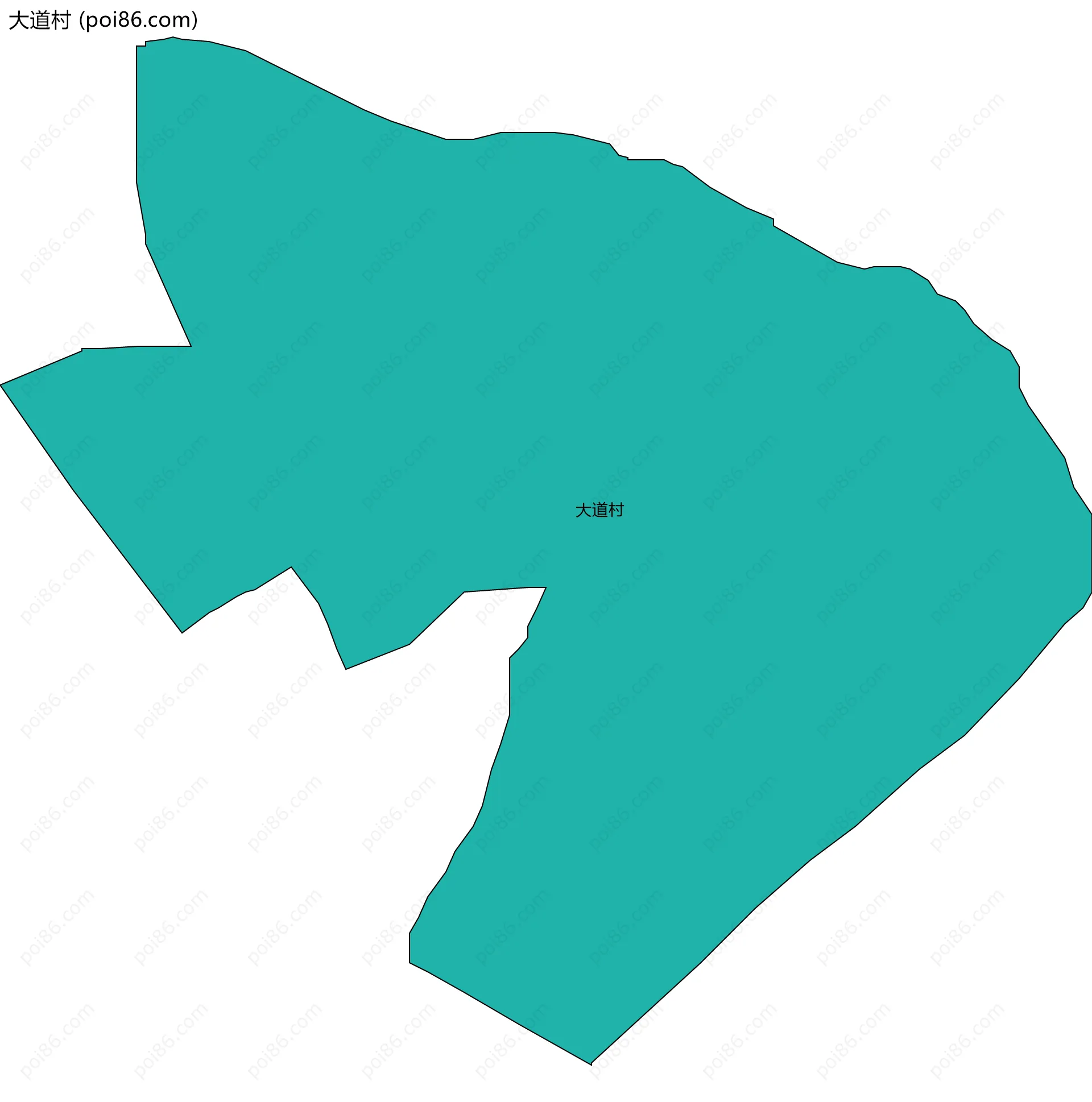 大道村边界地图