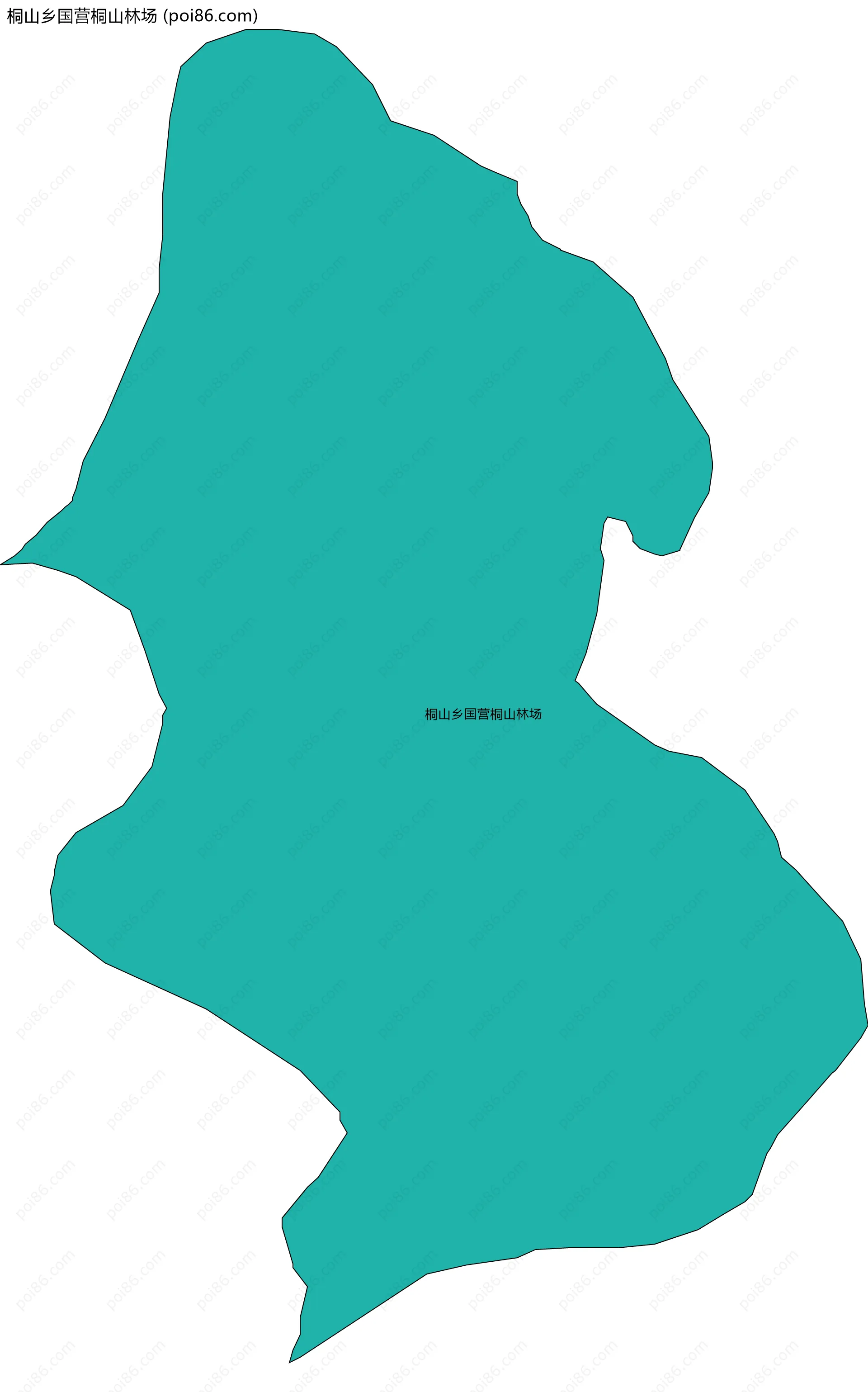 桐山乡国营桐山林场边界地图