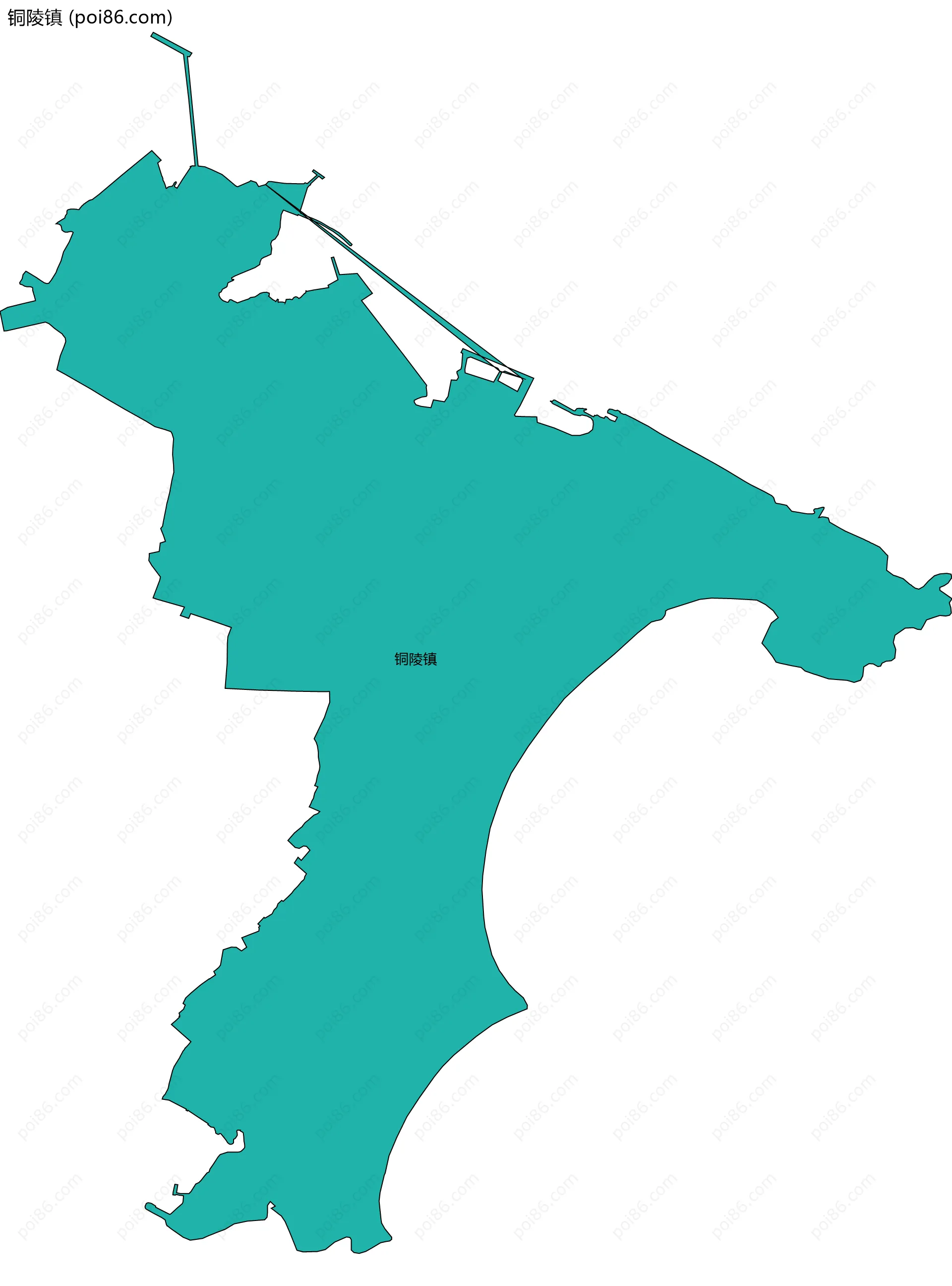 铜陵镇边界地图