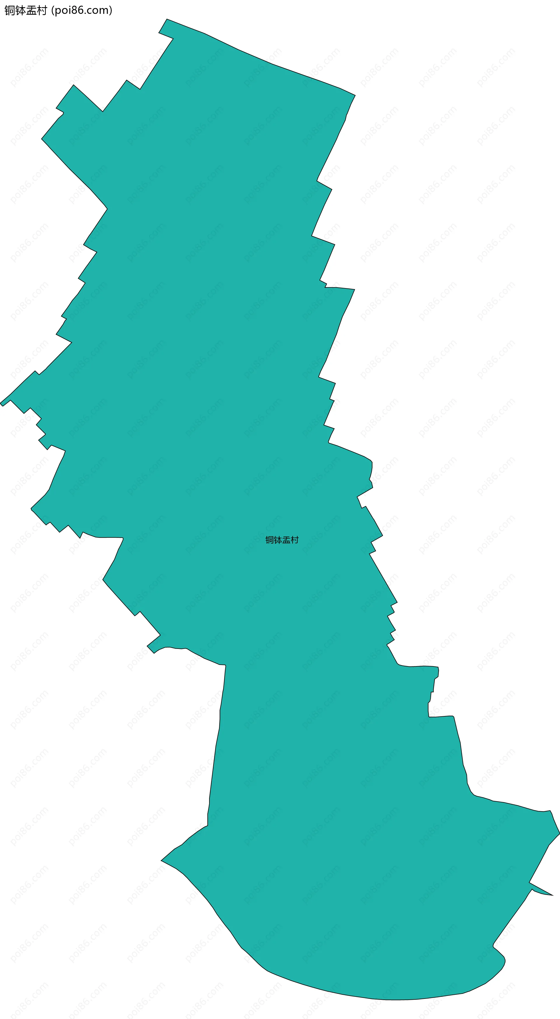 铜钵盂村边界地图