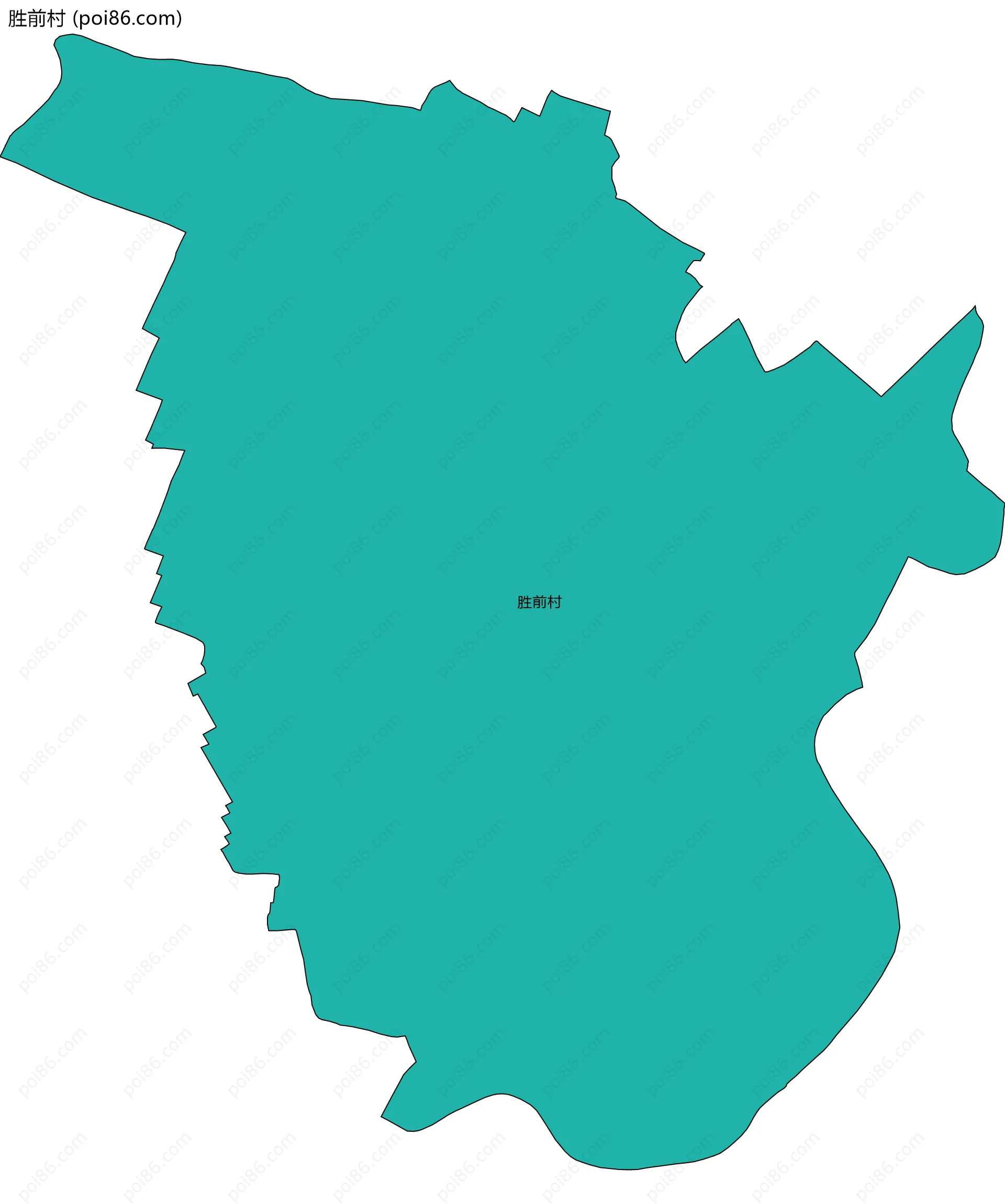 胜前村边界地图