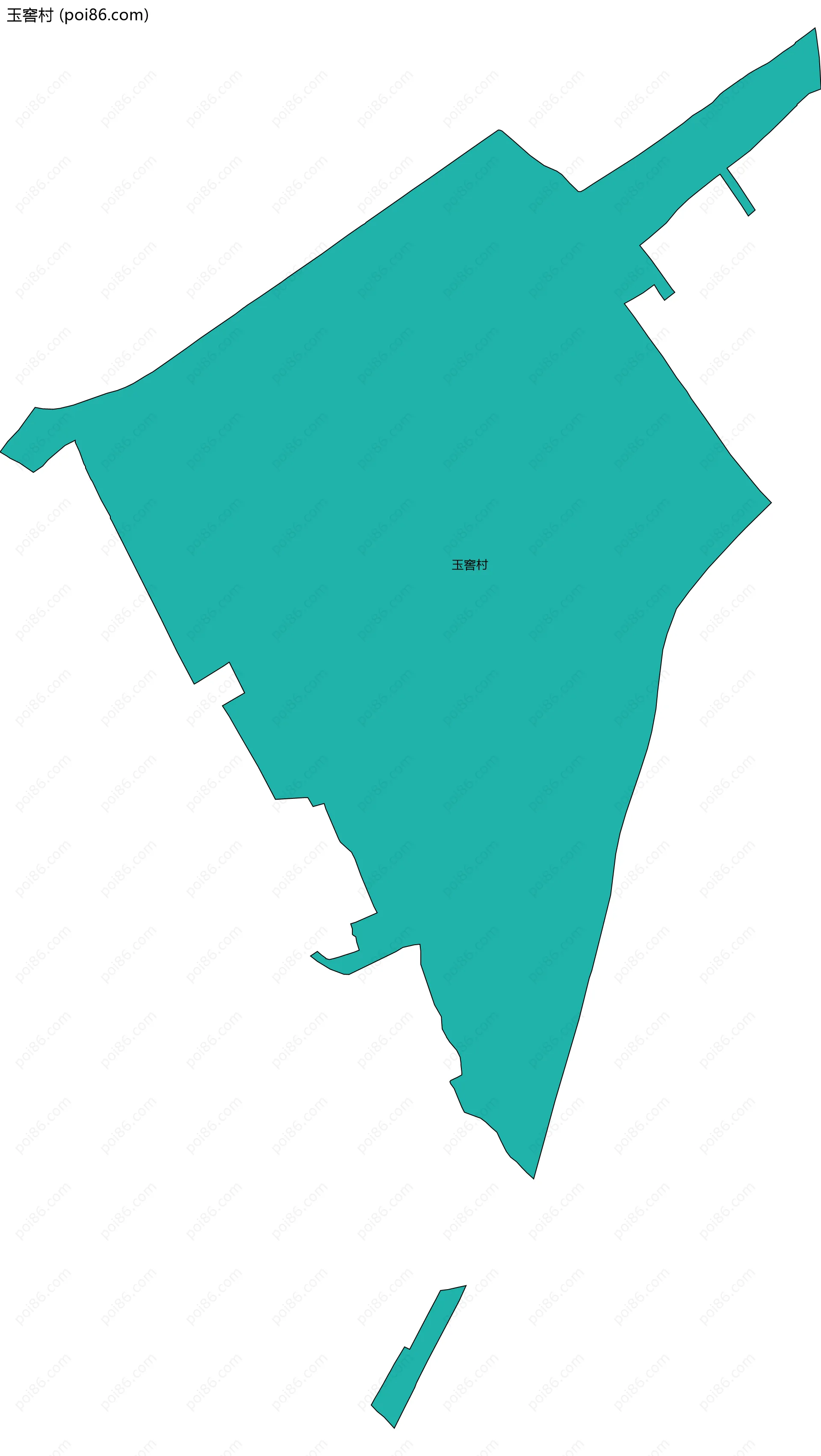 玉窖村边界地图