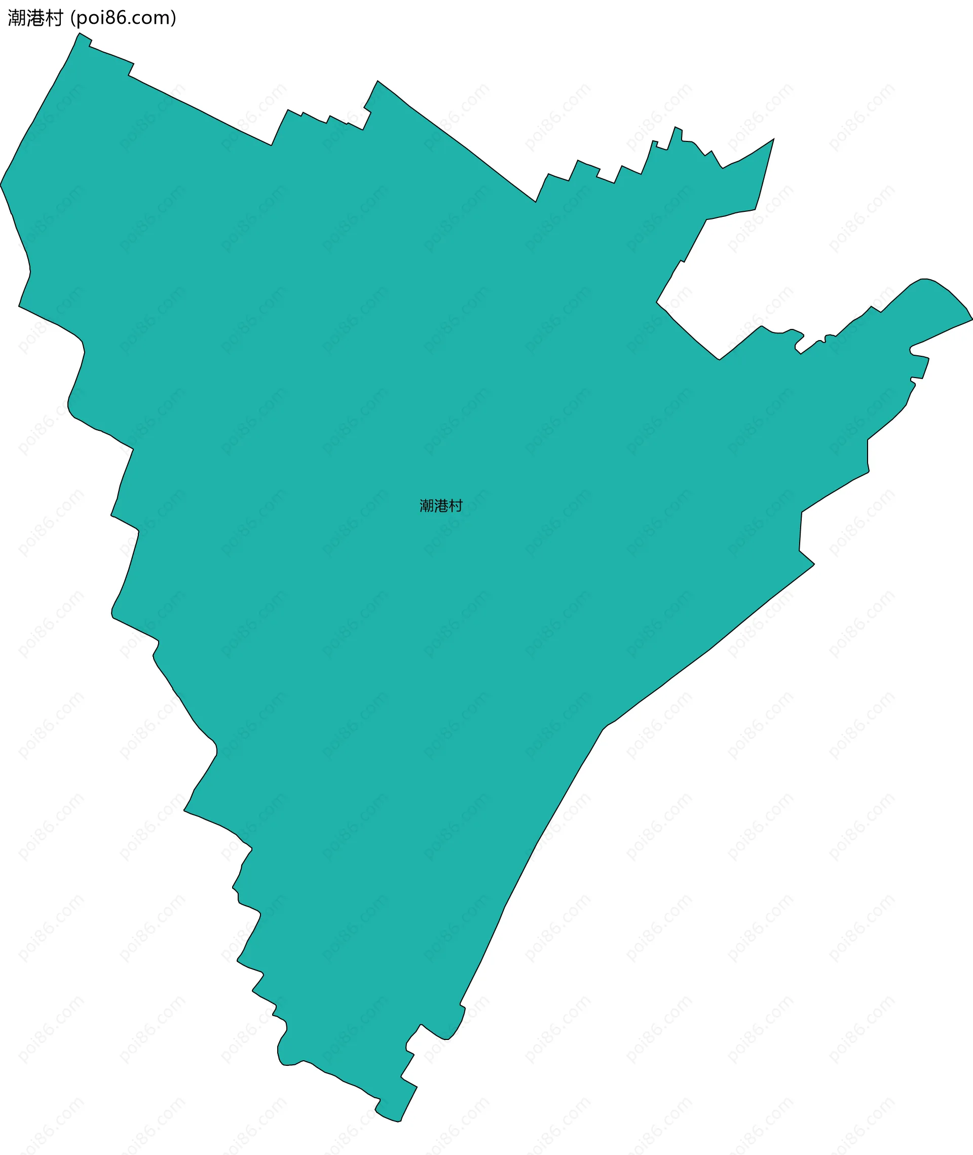 潮港村边界地图