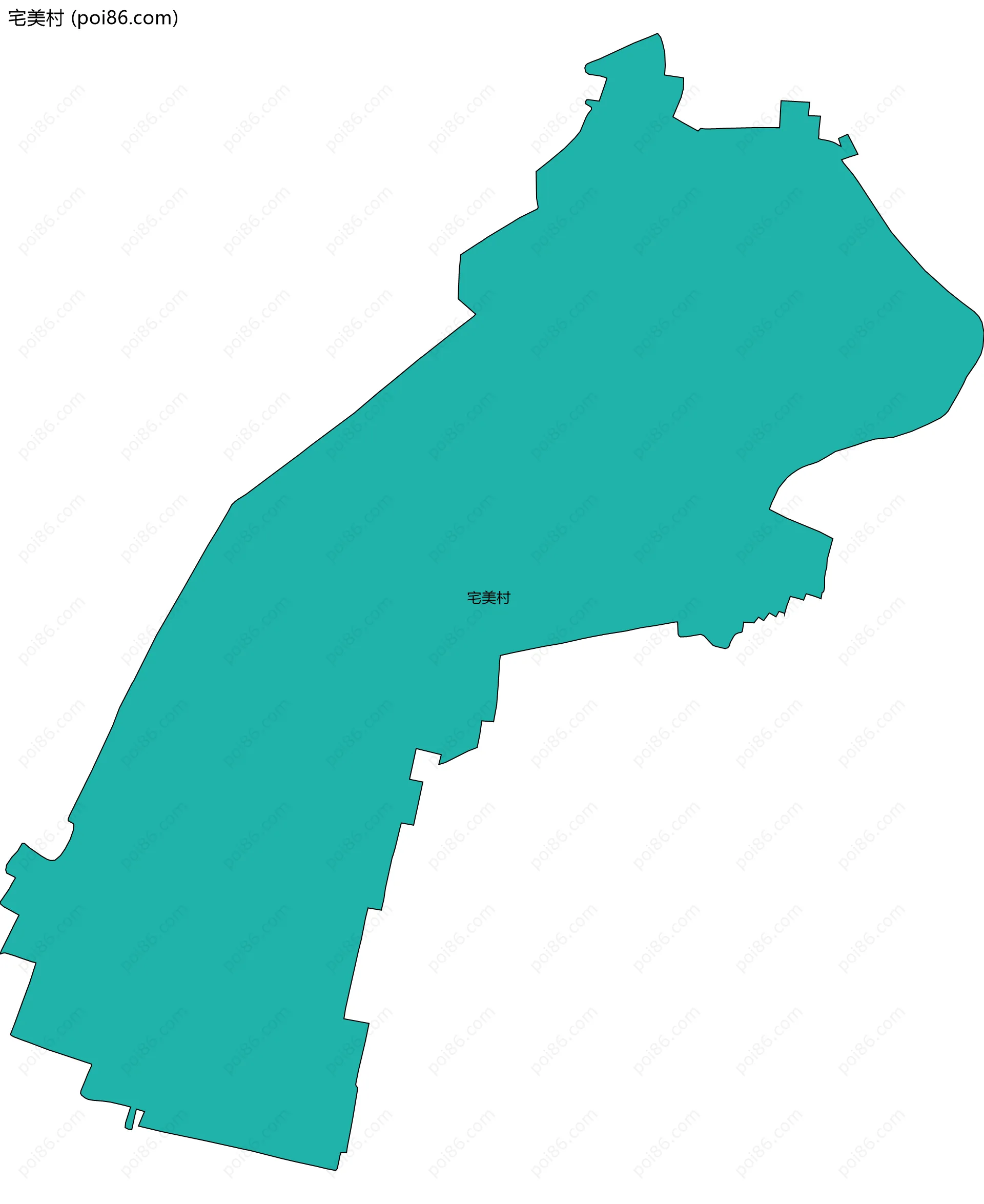 宅美村边界地图