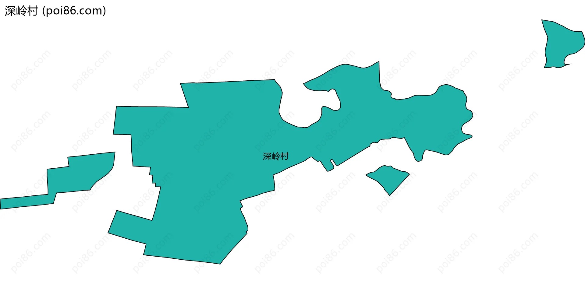深岭村边界地图