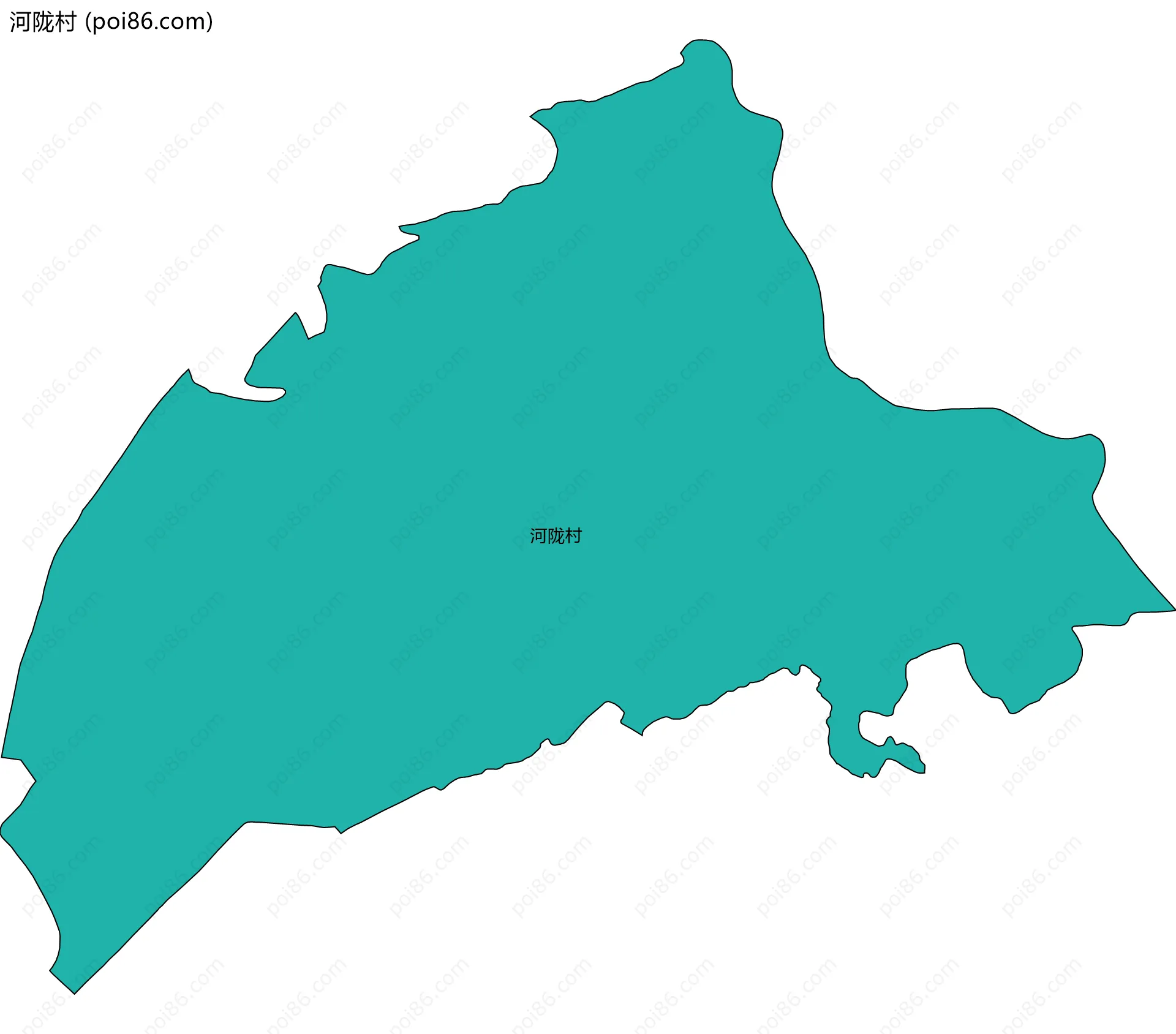 河陇村边界地图