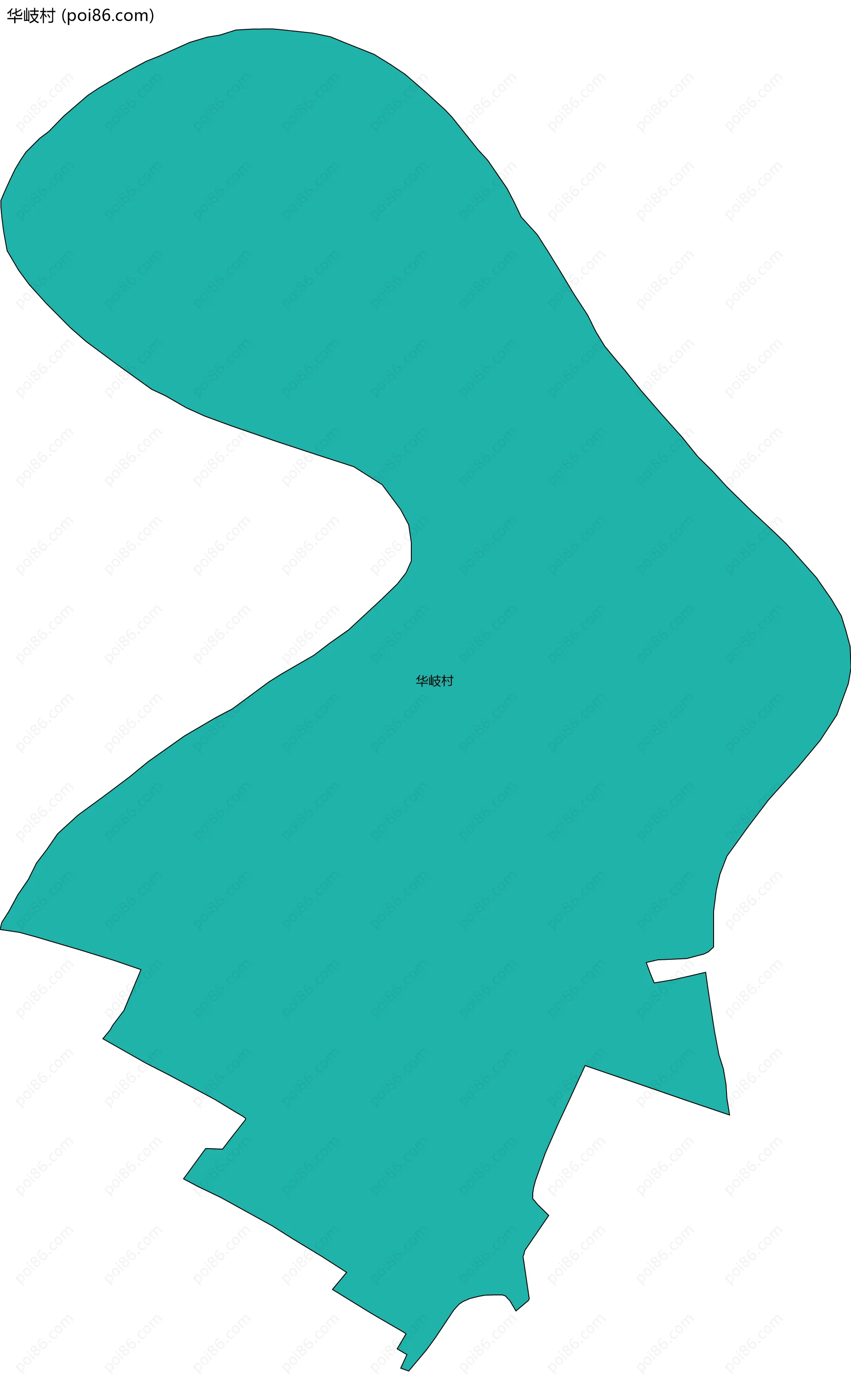 华岐村边界地图