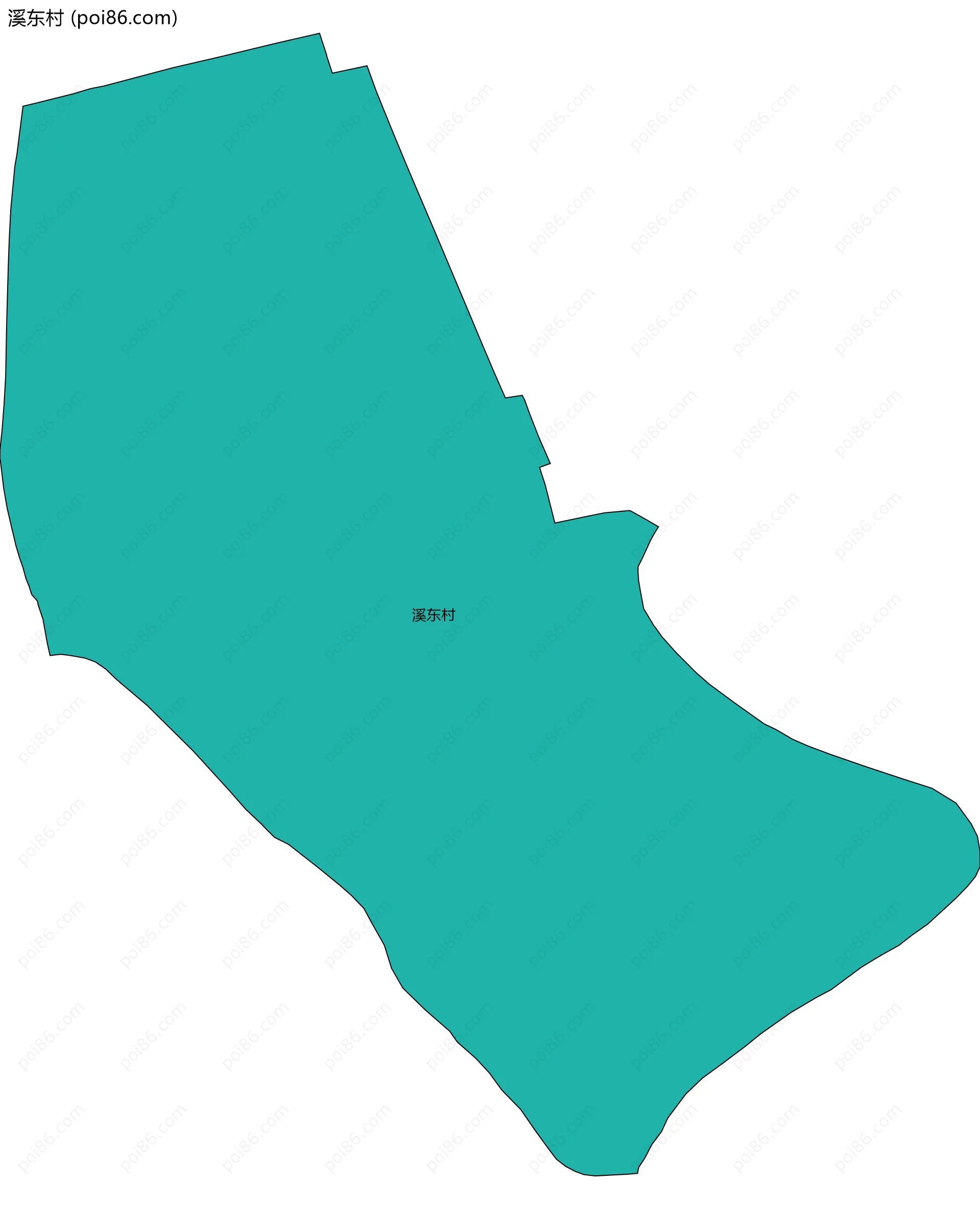 溪东村边界地图