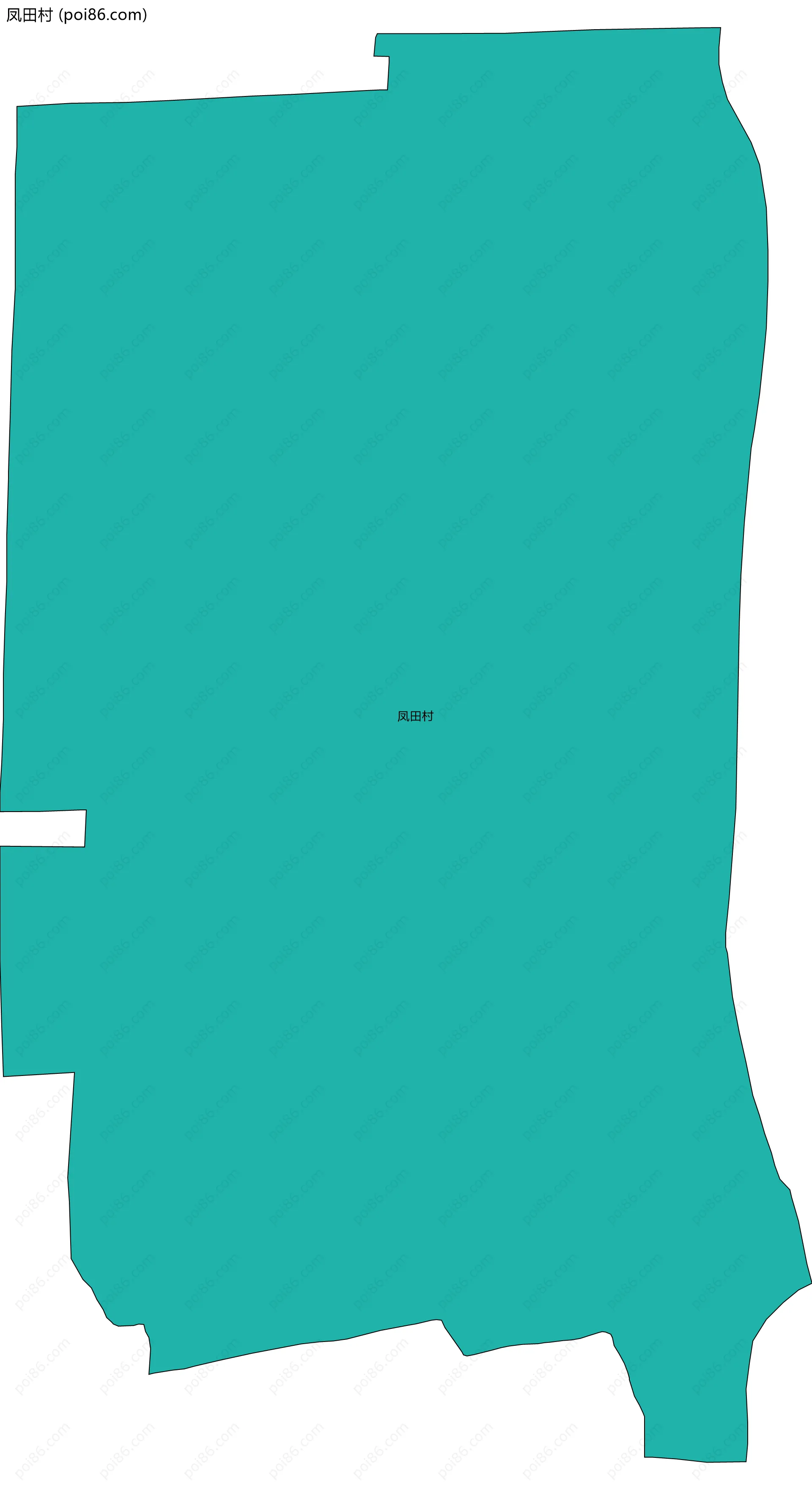 凤田村边界地图