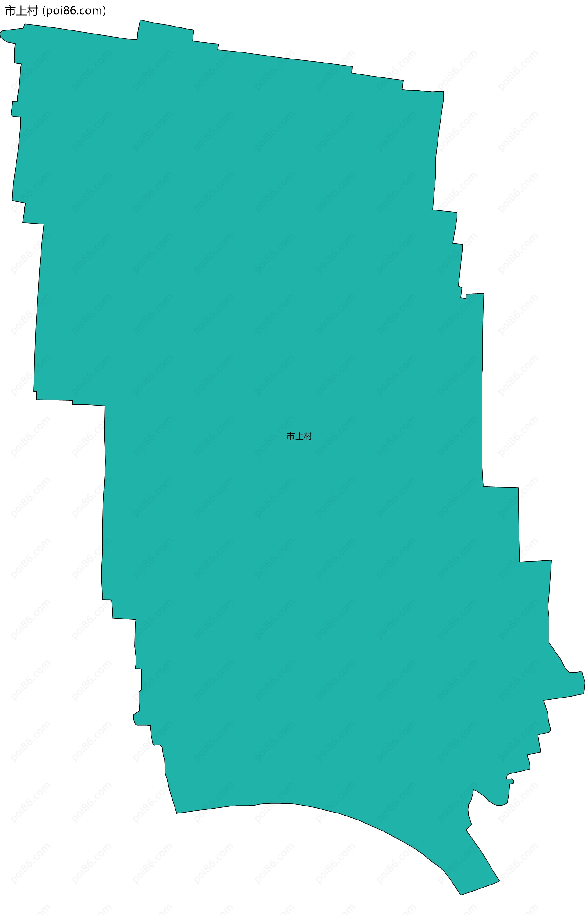 市上村边界地图