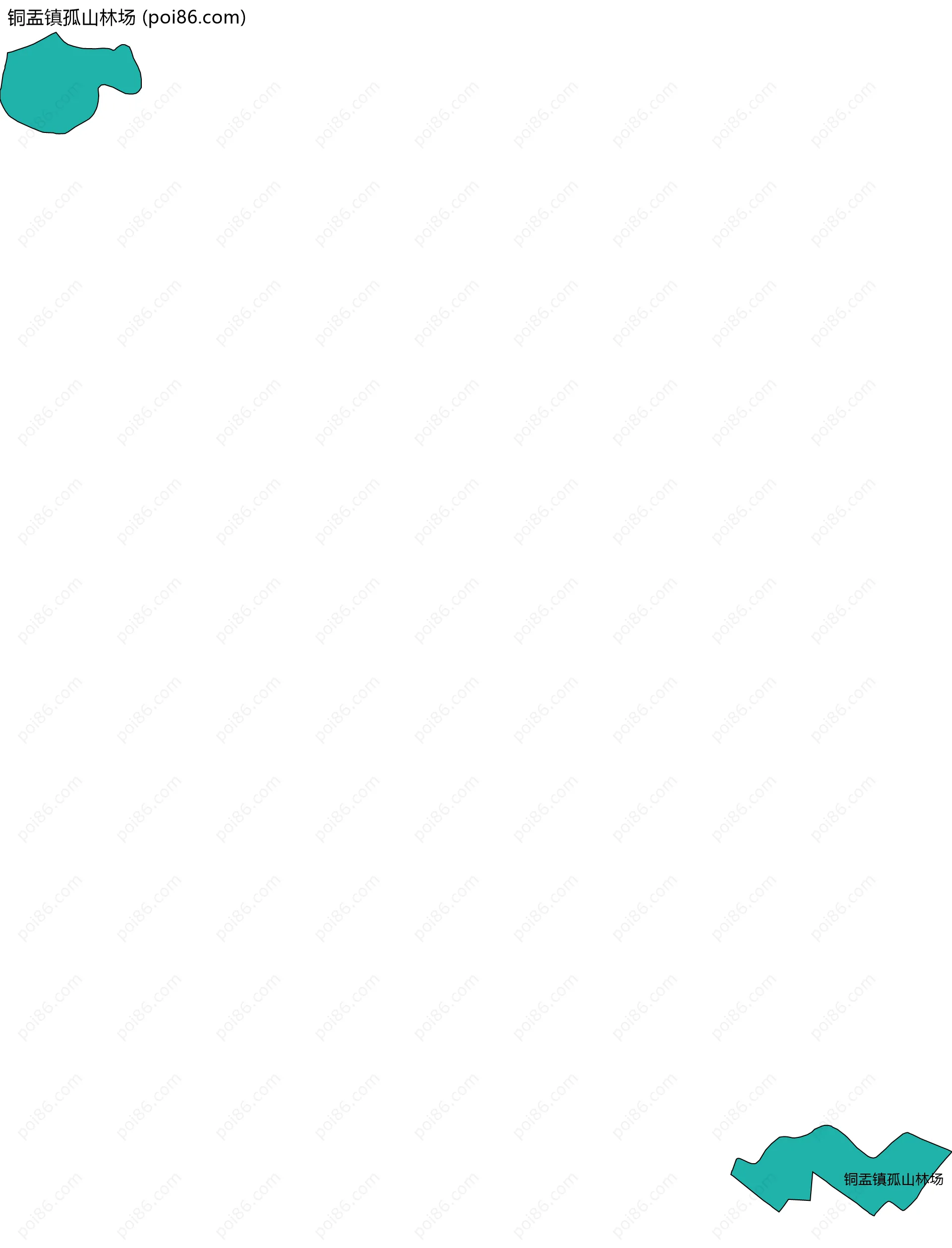铜盂镇孤山林场边界地图