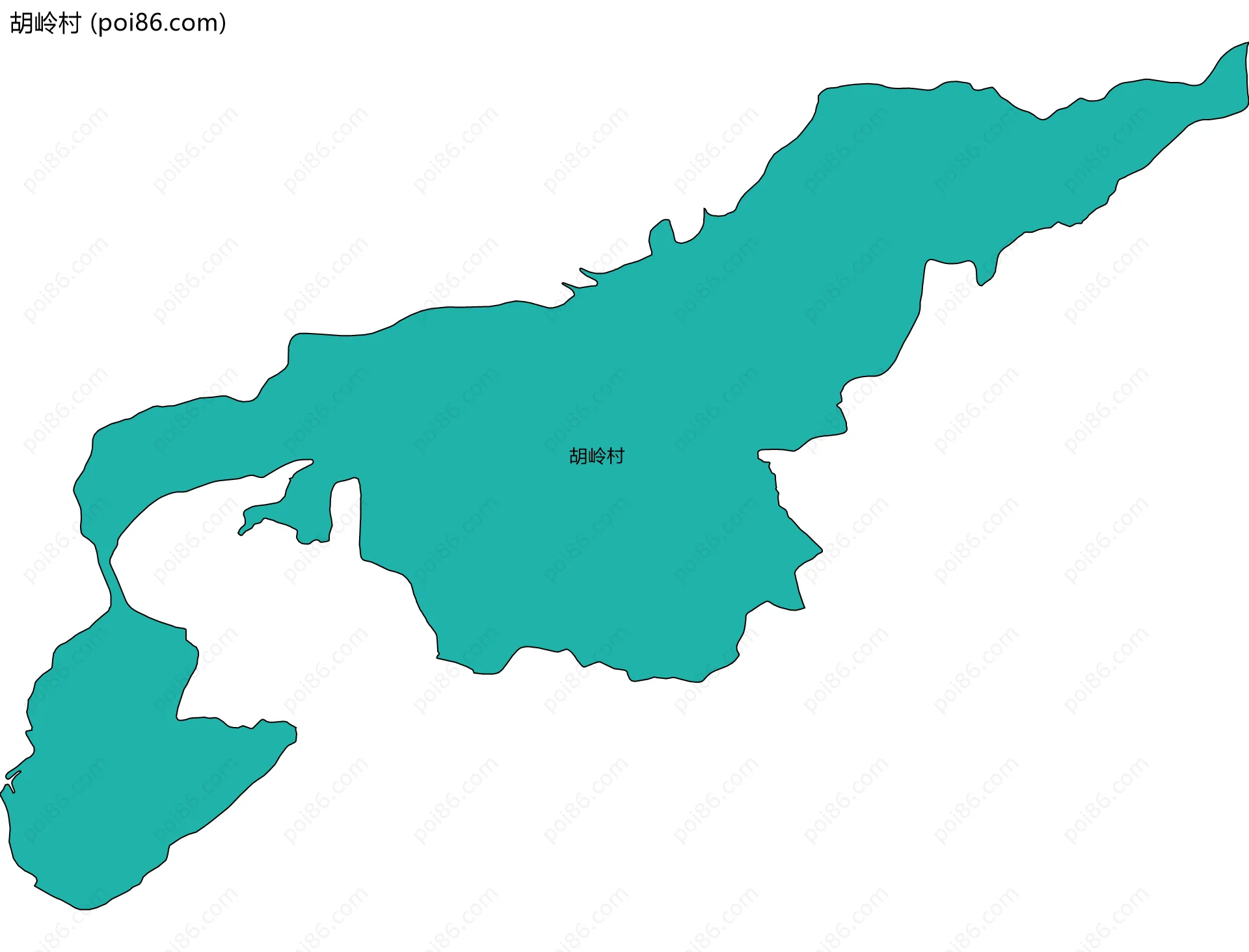 胡岭村边界地图