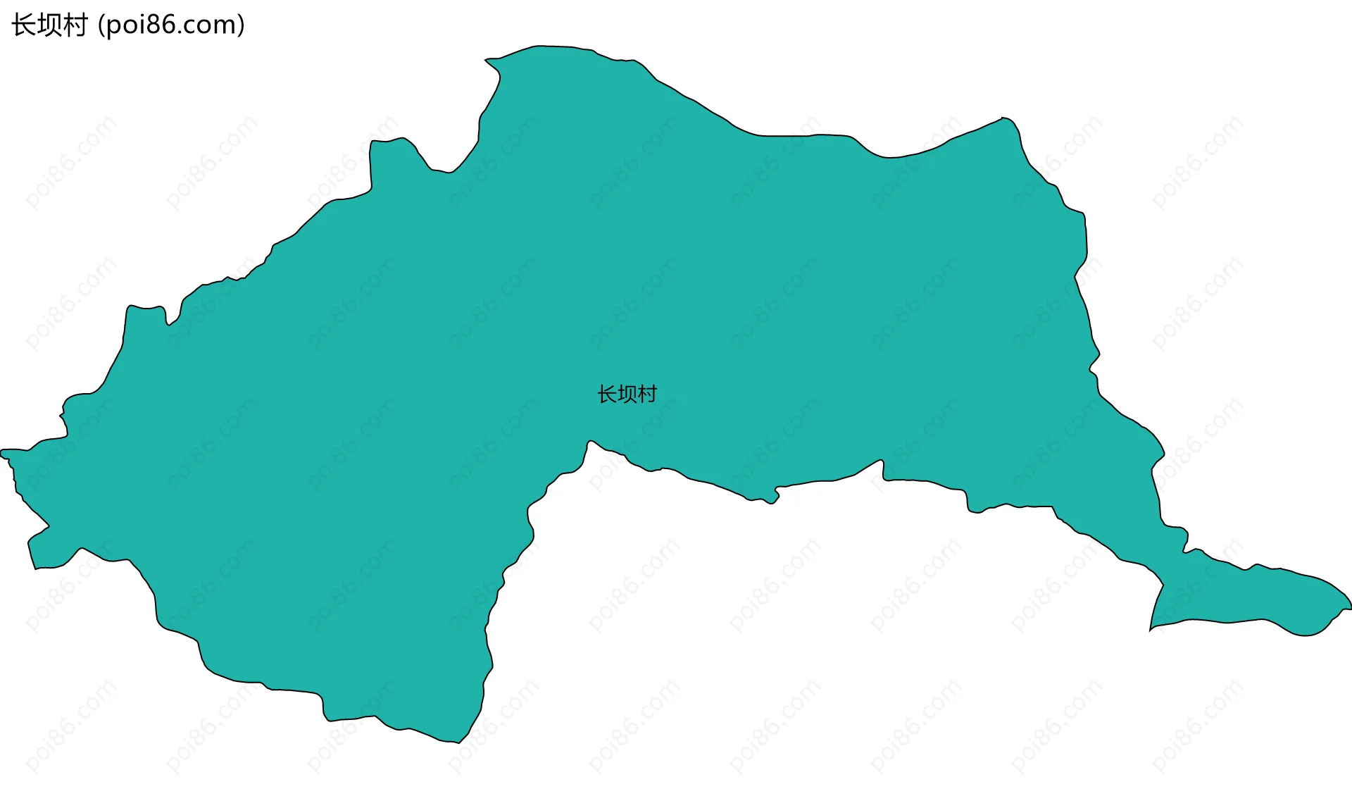 长坝村边界地图