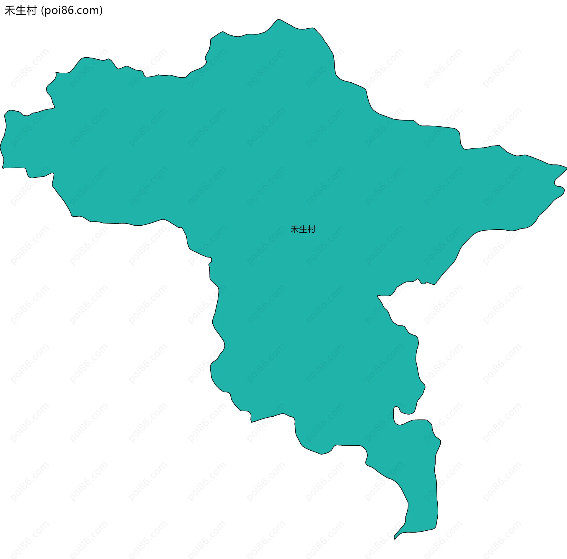 禾生村边界地图