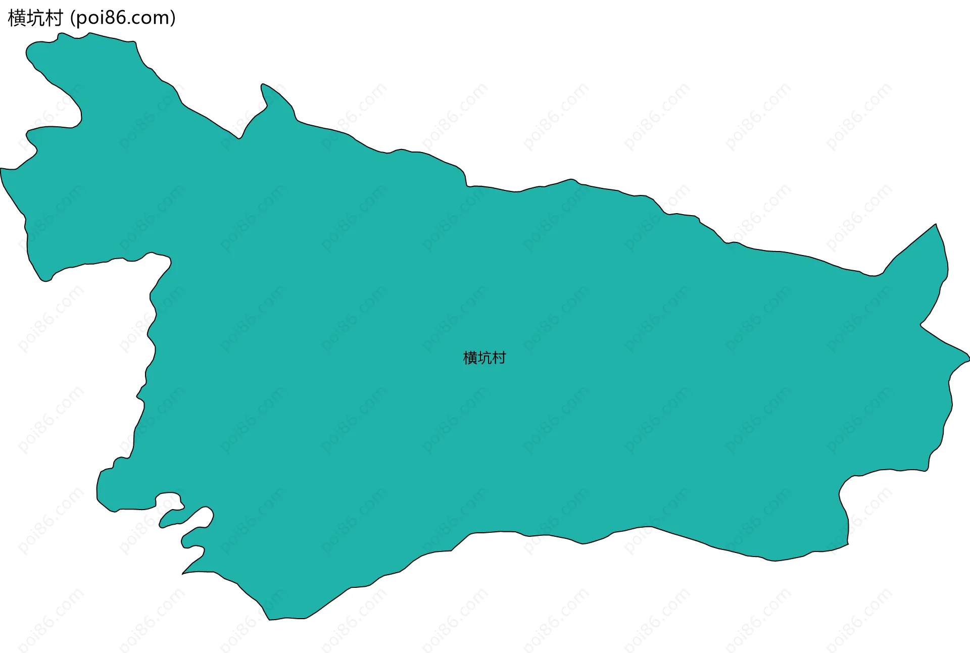 横坑村边界地图