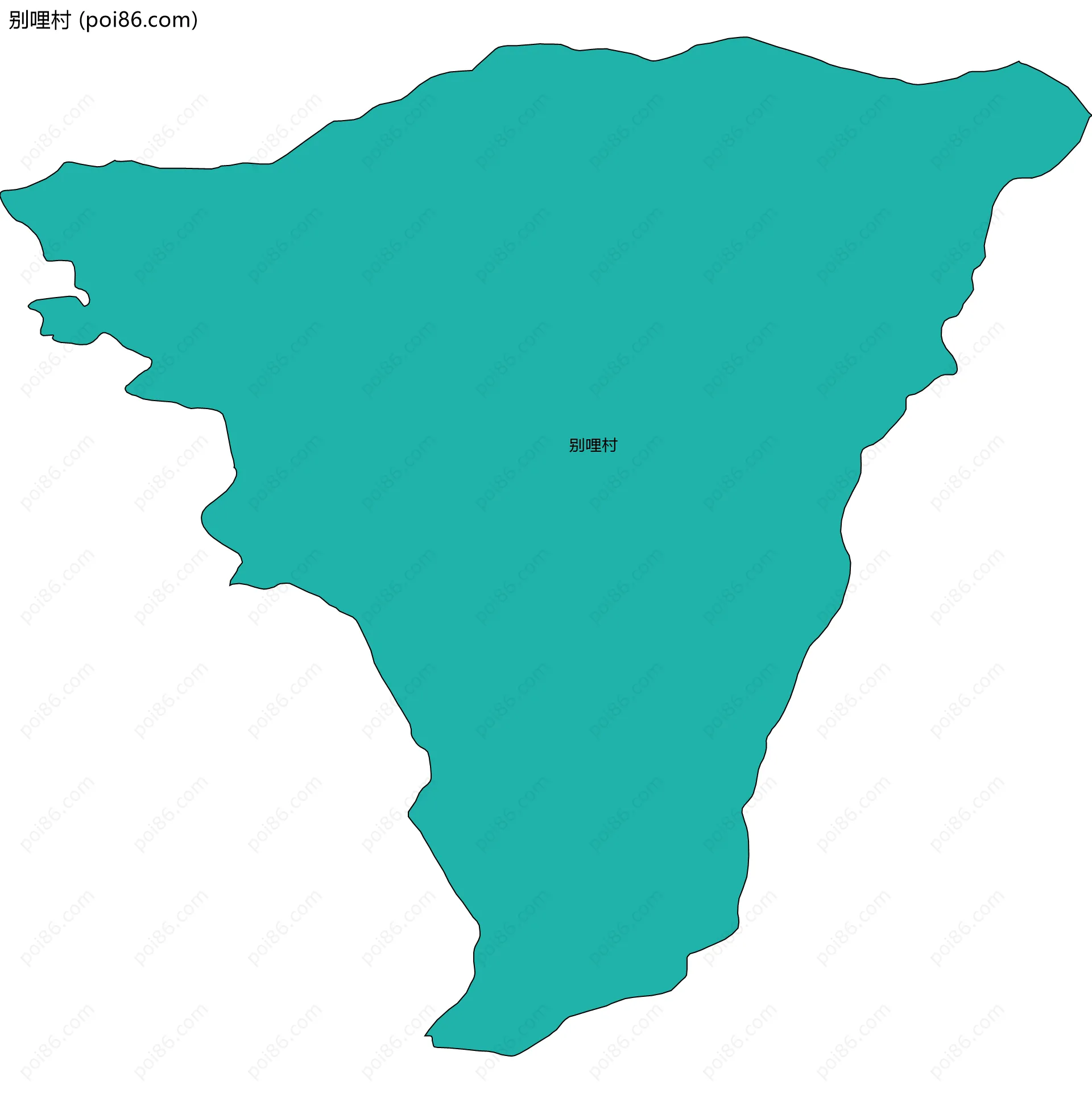 别哩村边界地图