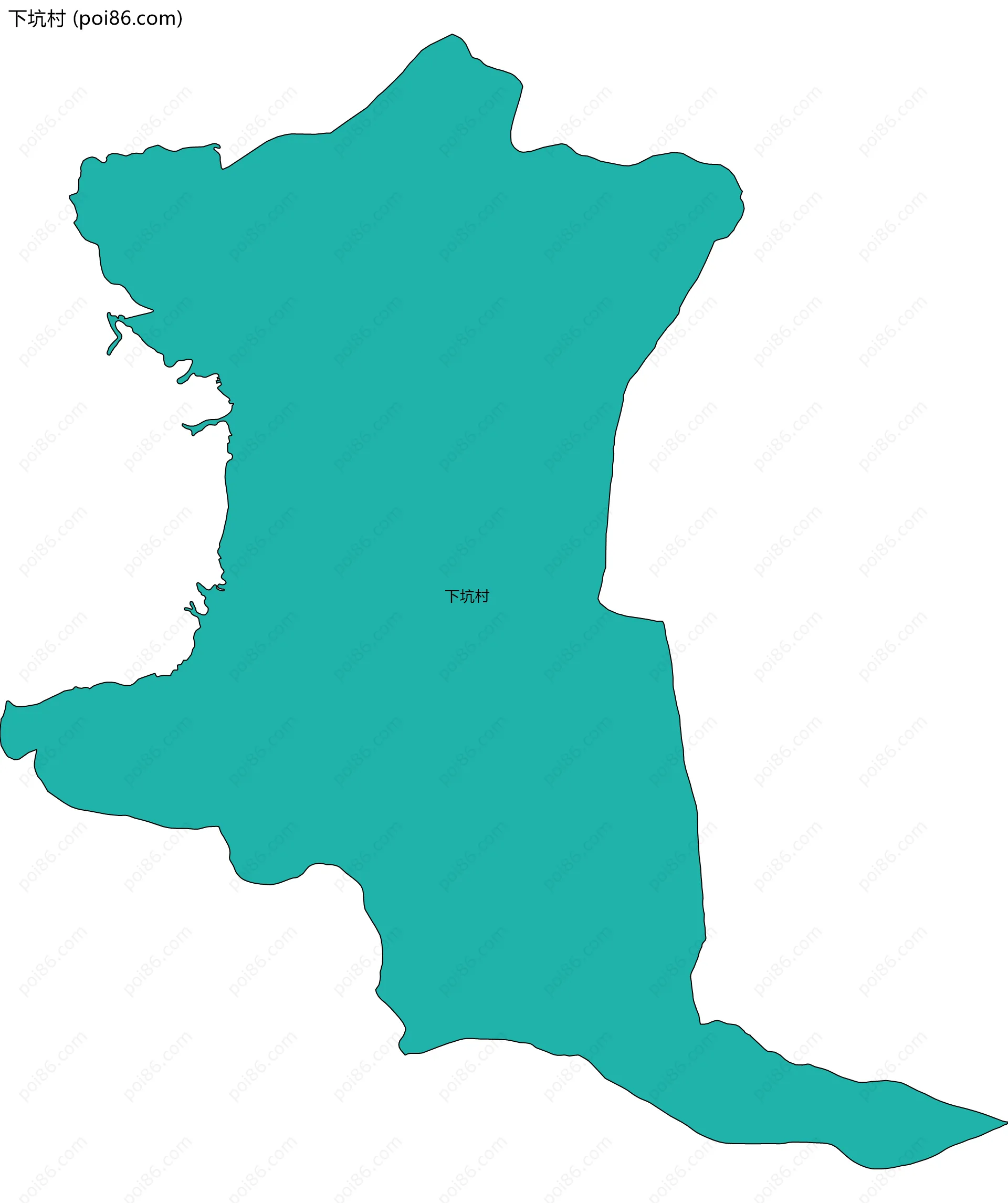 下坑村边界地图