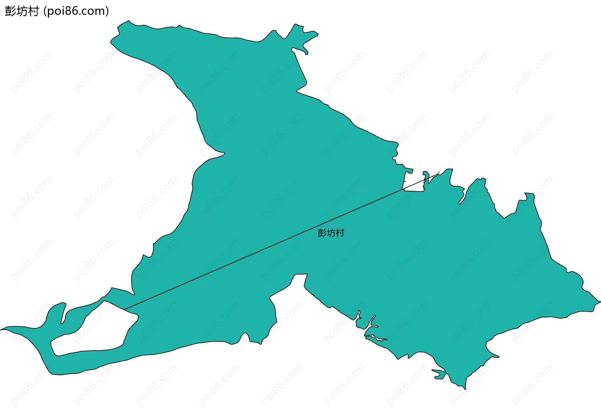 彭坊村边界地图