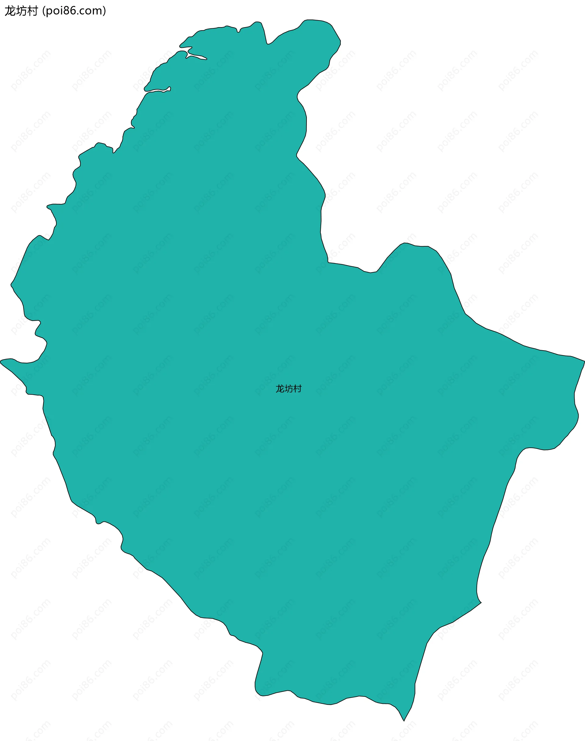 龙坊村边界地图