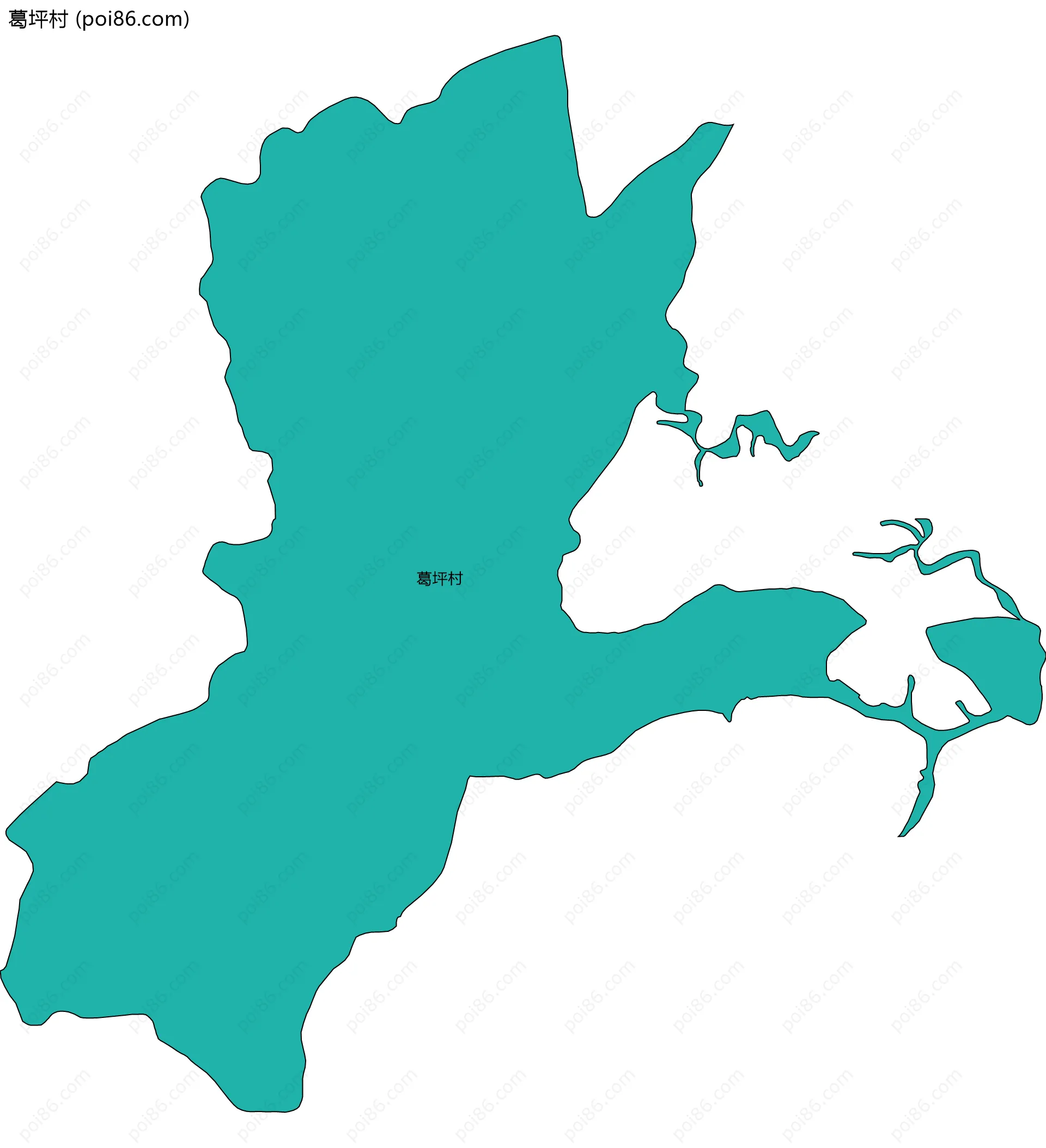 葛坪村边界地图