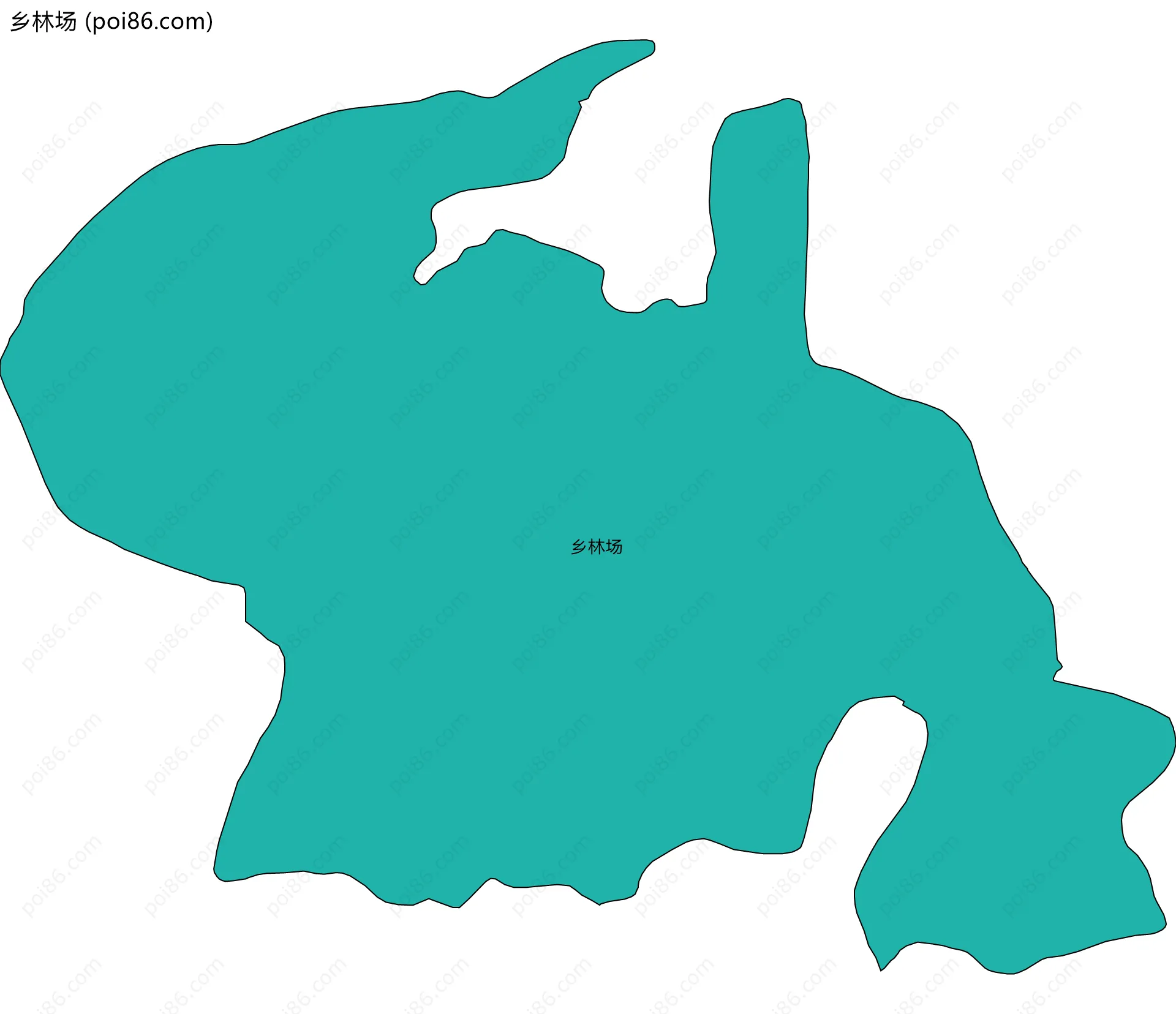 乡林场边界地图