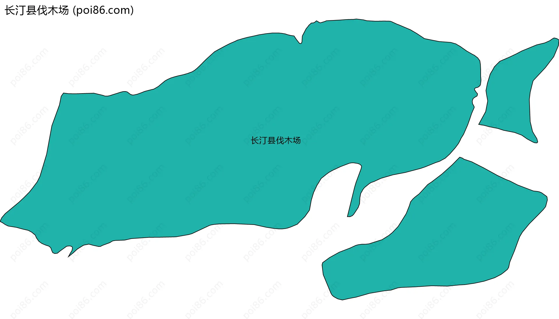 长汀县伐木场边界地图