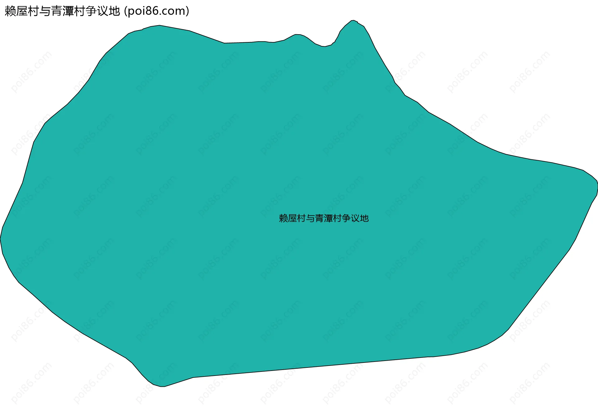 赖屋村与青潭村争议地边界地图