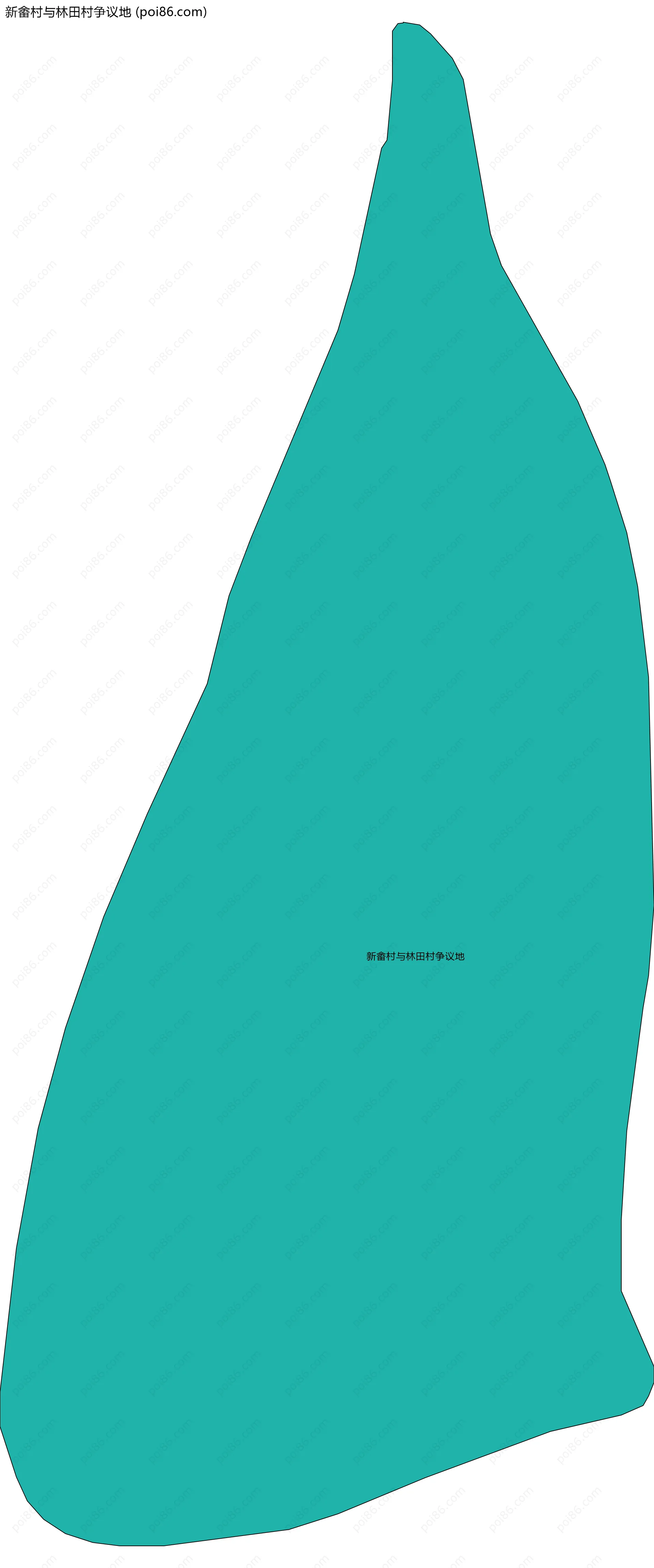 新畬村与林田村争议地边界地图