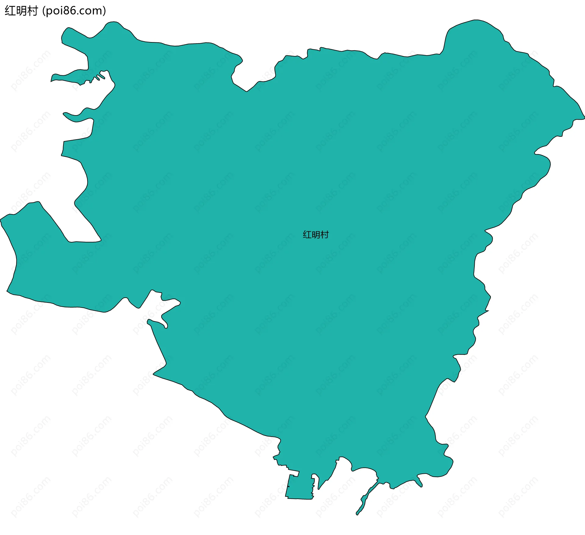 红明村边界地图