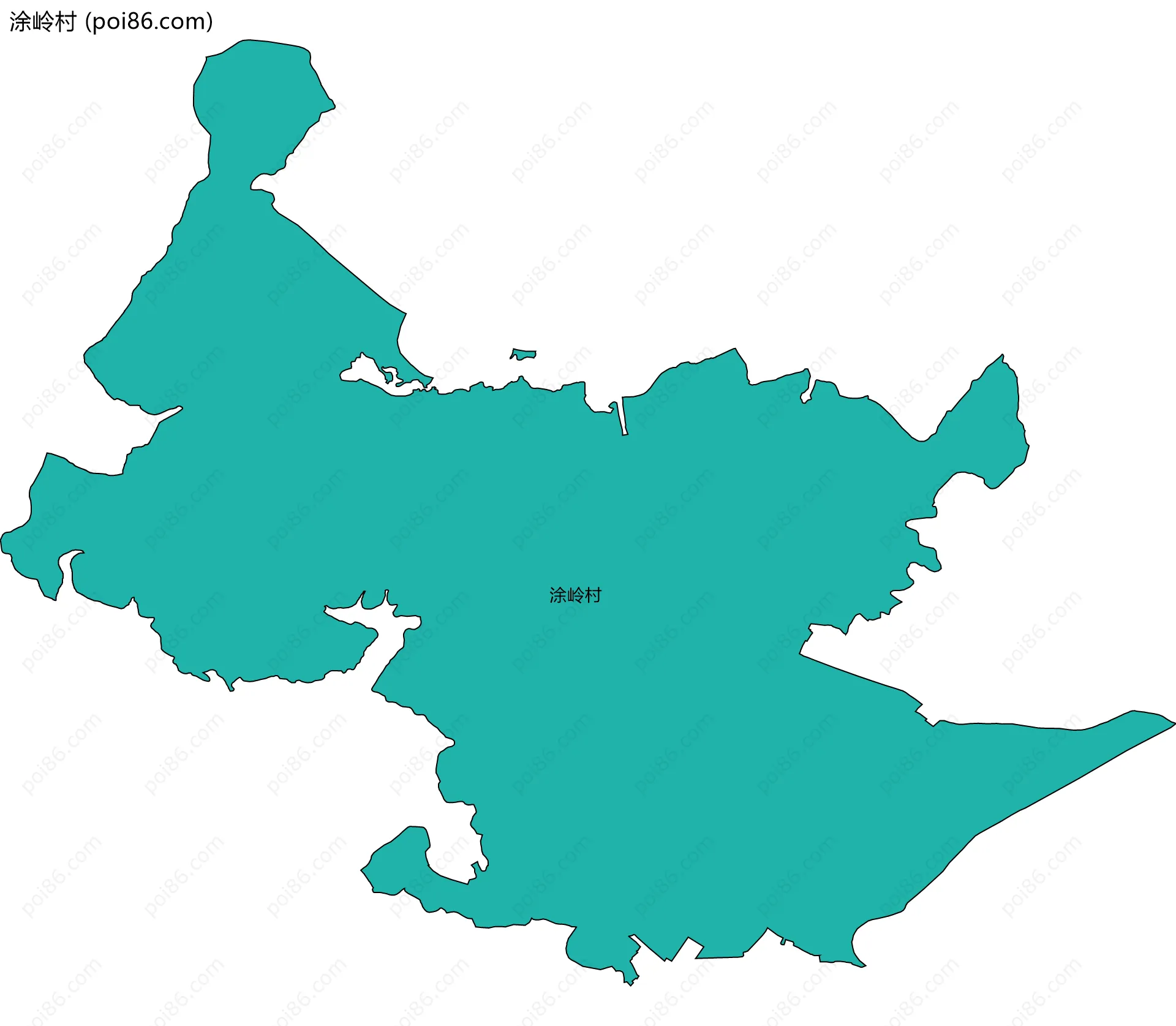 涂岭村边界地图