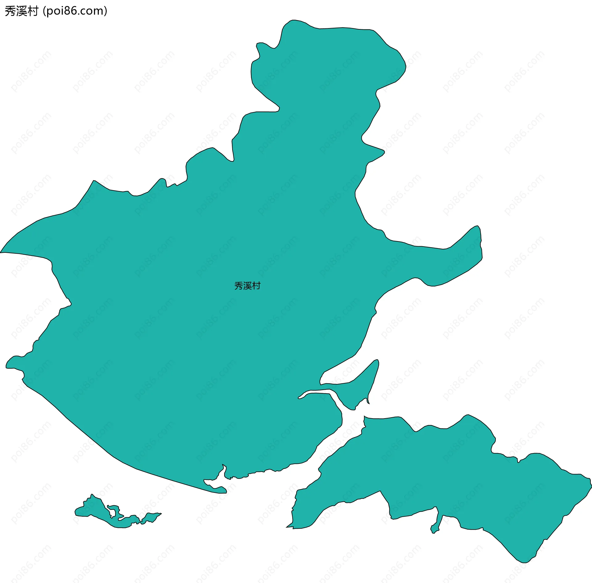 秀溪村边界地图
