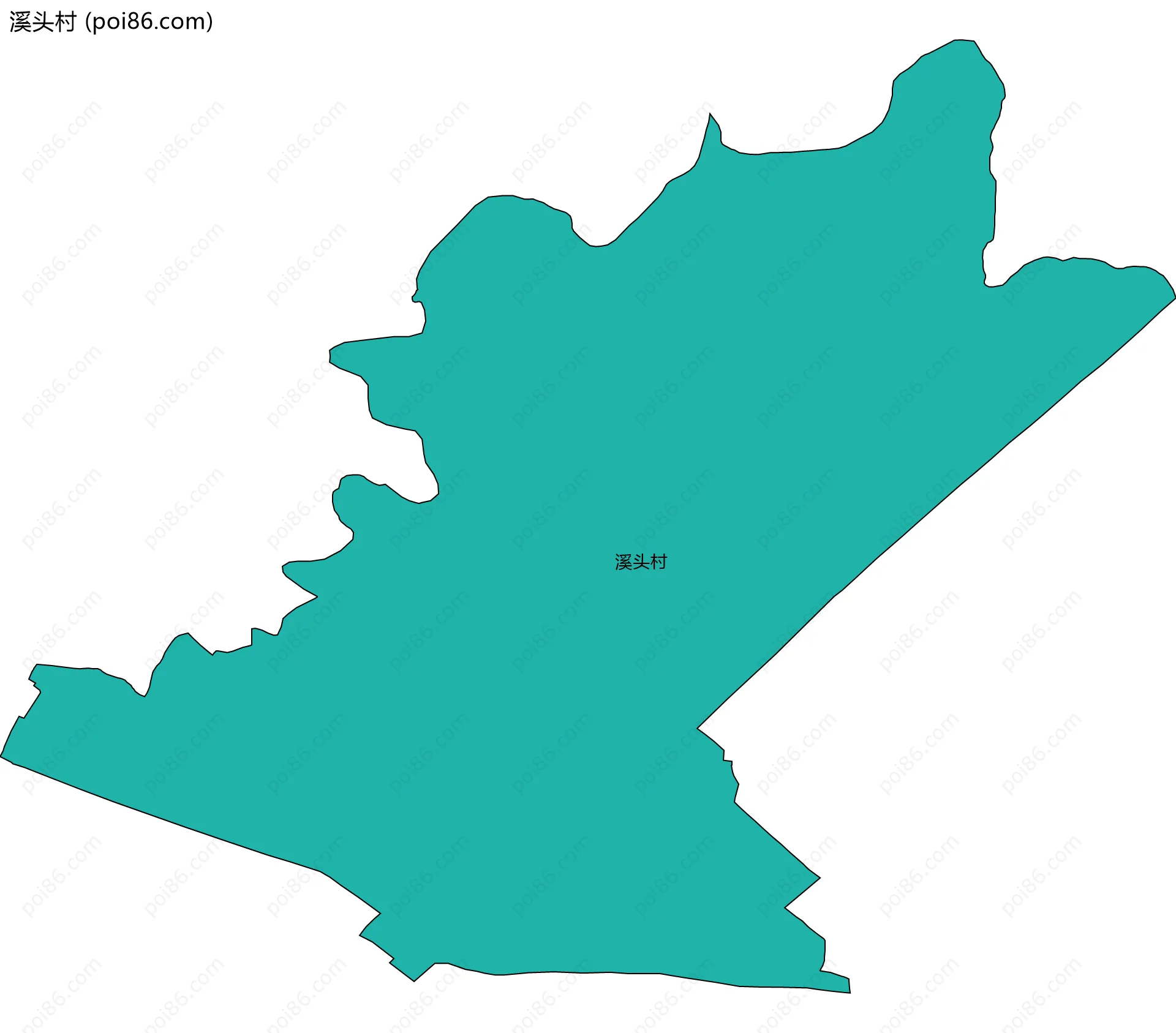 溪头村边界地图