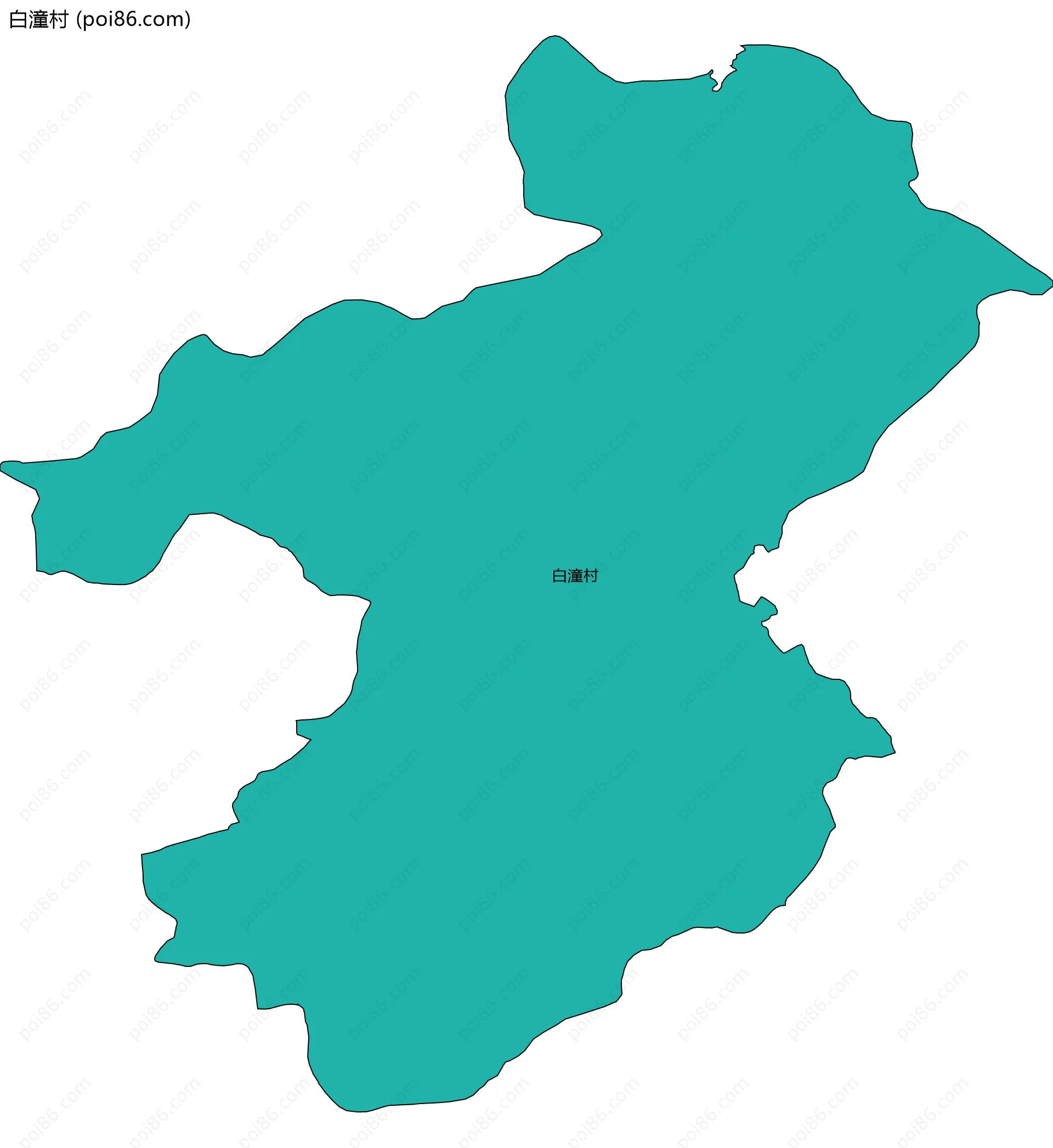 白潼村边界地图