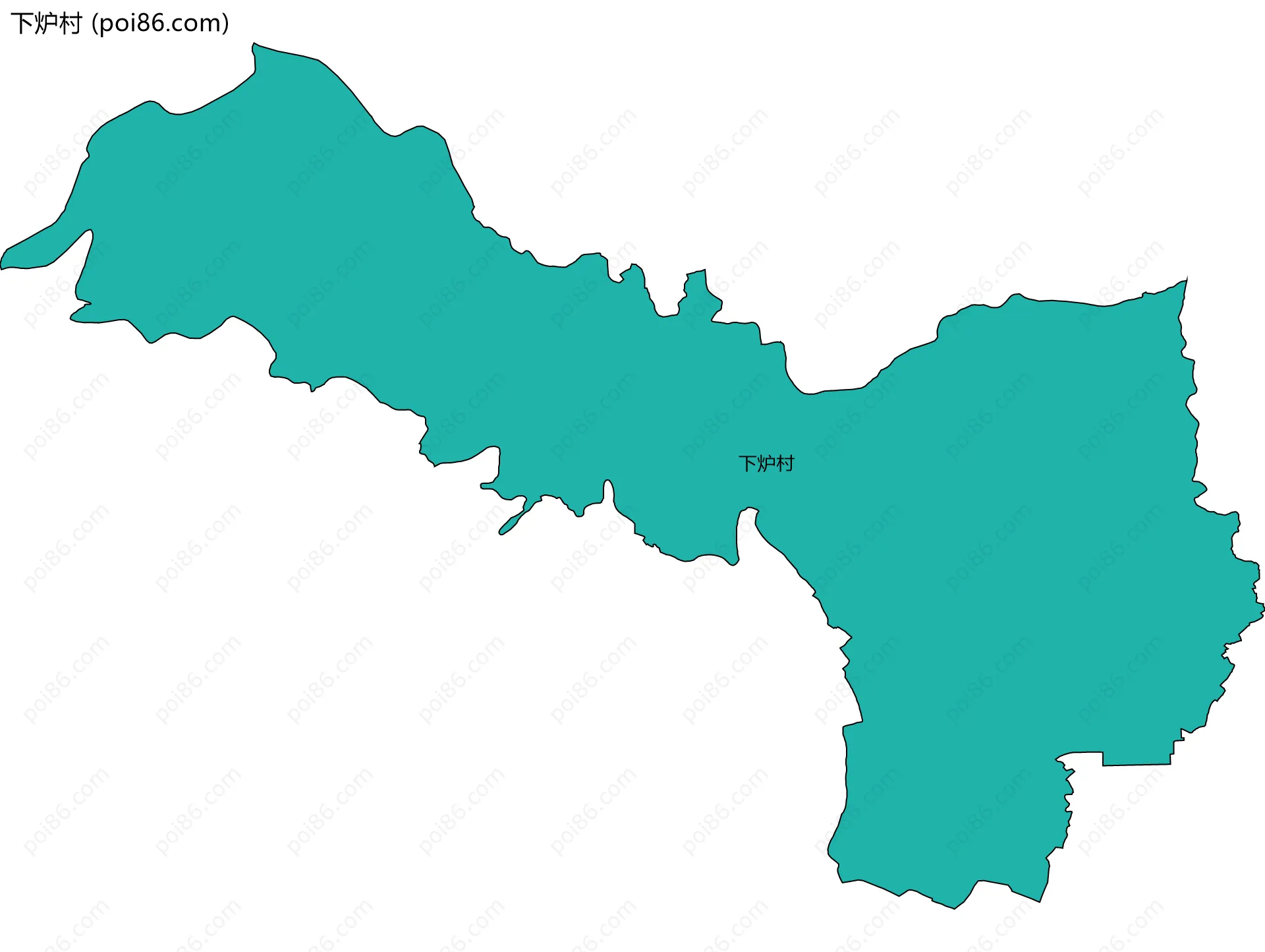 下炉村边界地图